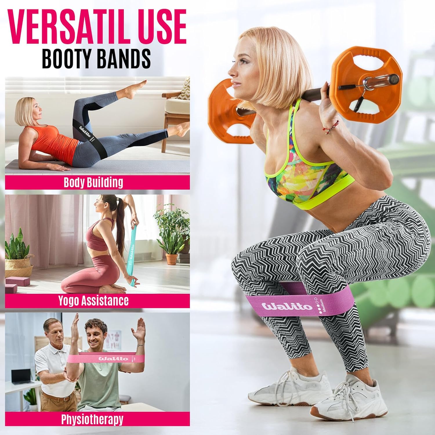 Fabric Resistance Bands for Working Out - Booty Bands for Legs -Glutes Training for Women and Men - Exercise Bands for Squats, Yoga, Physical Therapy -Home Gym Fitness - Image 5