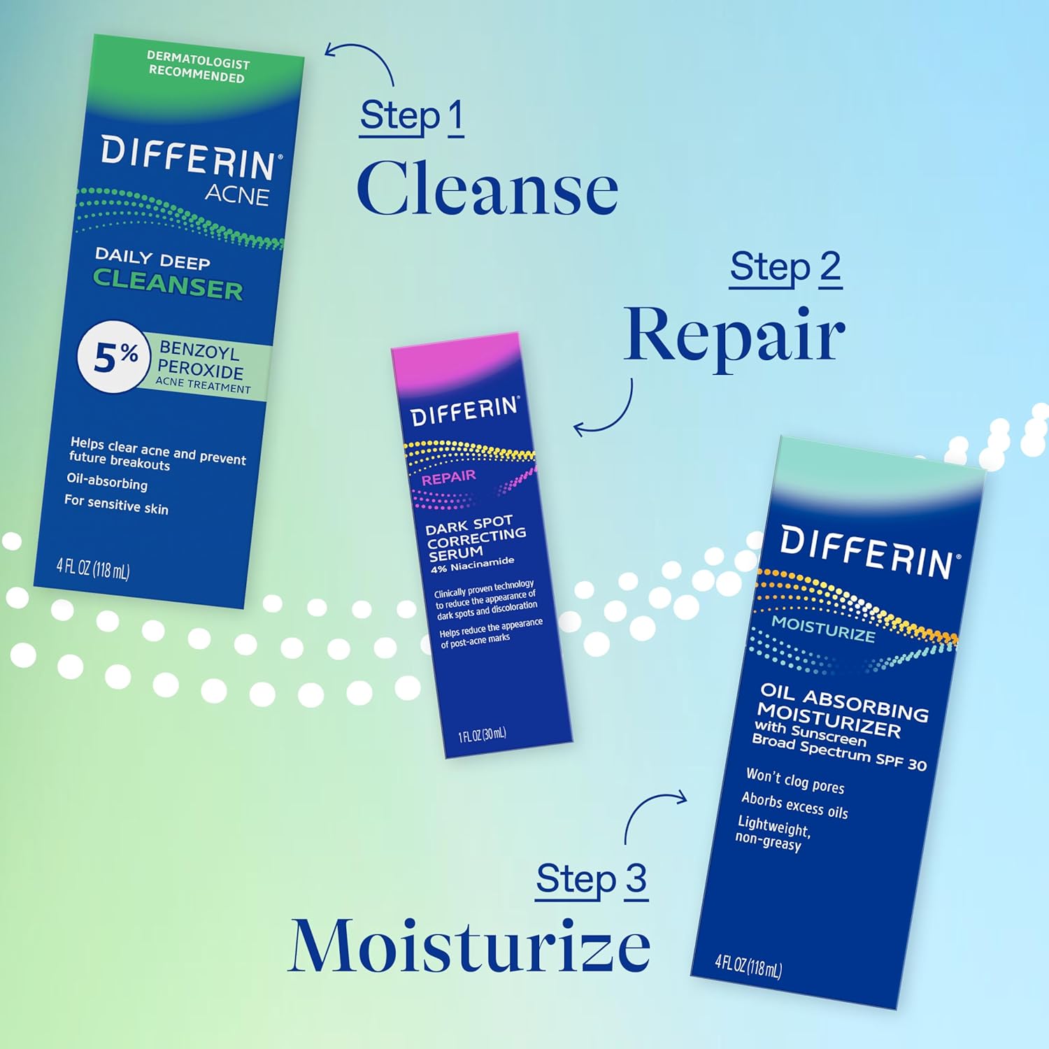 Differin Acne Face Wash with 5% Benzoyl Peroxide, Daily Deep Cleanser by the makers of Differin Gel, Gentle Skin Care for Acne Prone Sensitive Skin, 4 oz (Packaging May Vary) - Image 8
