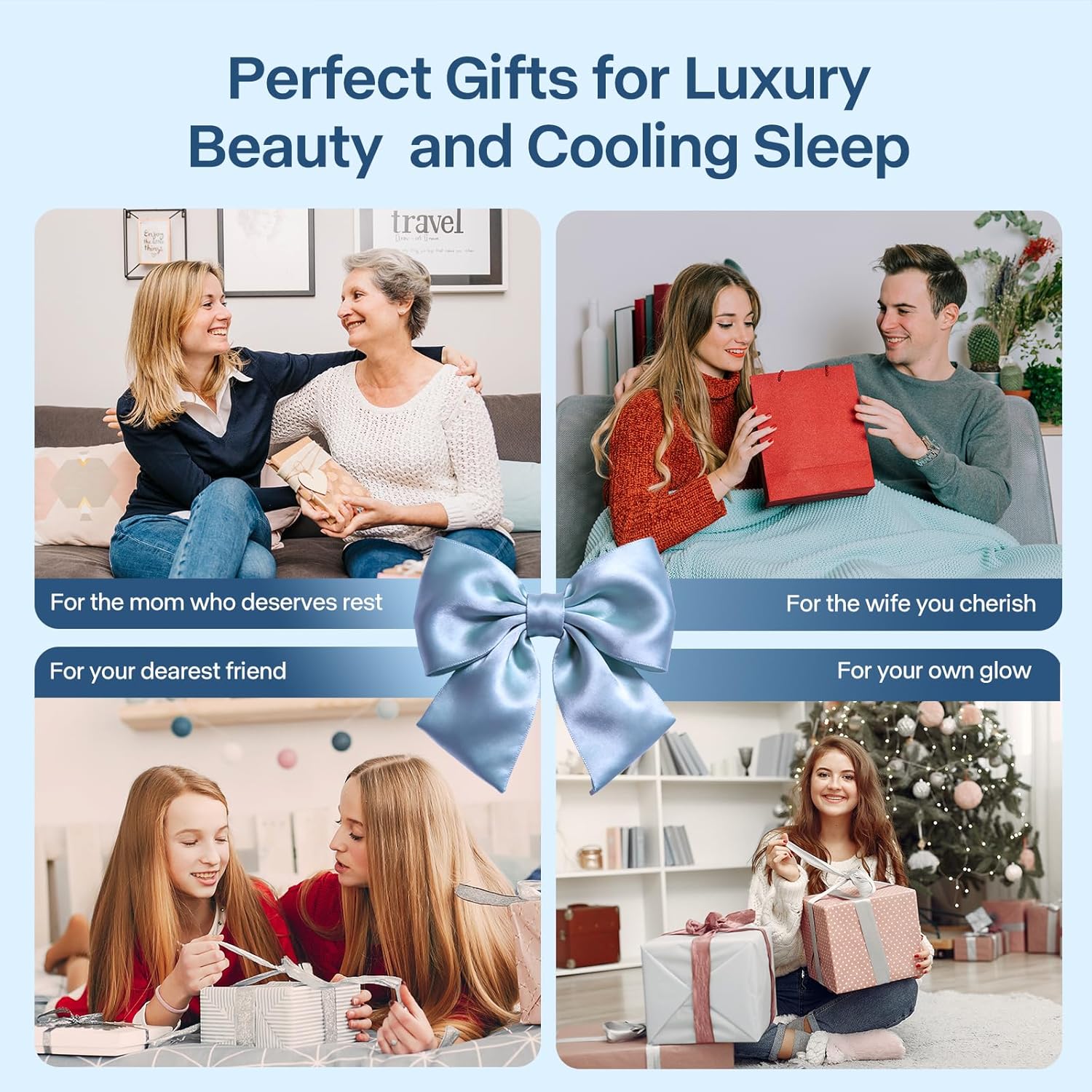 Premium Cooling Pillowcases Queen Size Set of 2 for Hot Sleeper&Night Sweats Beauty Sleep Reduces Wrinkles&Frizz Softer Than Silk Pillow Cover Oeko-TEX Certified Champagne Breathable - Image 7