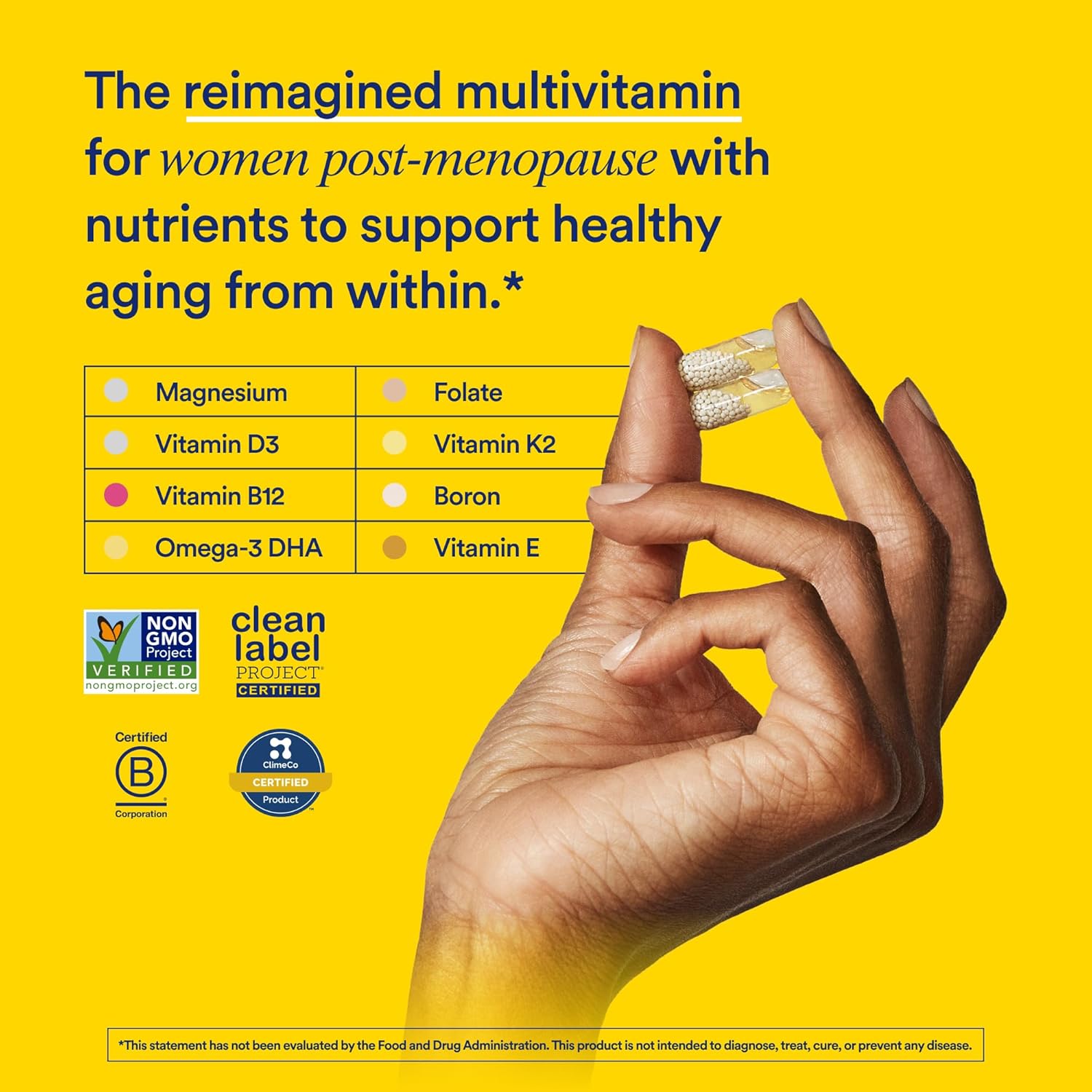 Ritual Women’s 50+ Daily Multivitamin - Key Essential Vitamins and Minerals to Support Menopause, Energy, Heart, Bone, Brain Health* - Including Folate, DHA - Vegan - Mint - 60 Capsules - 30 Servings - Image 2