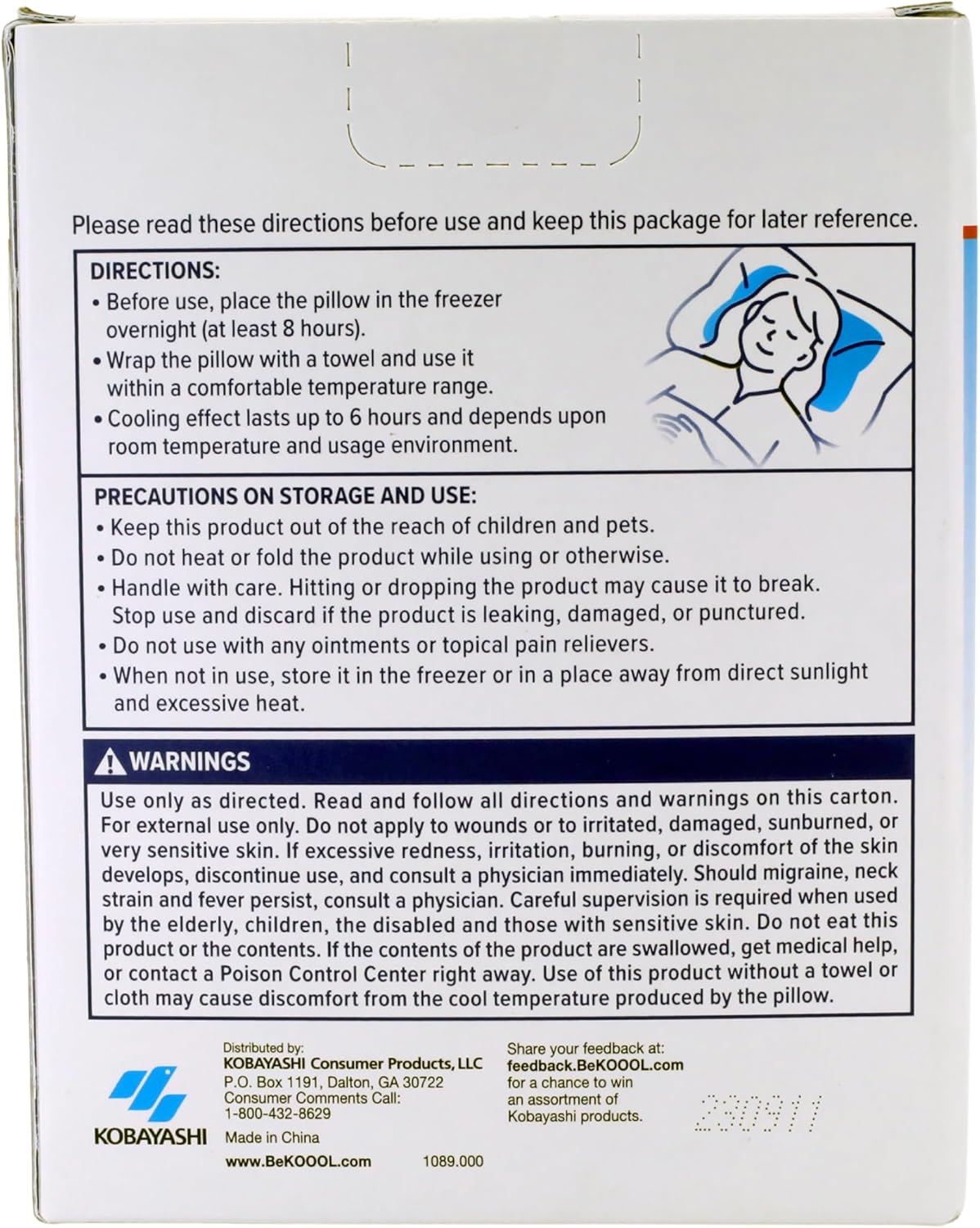 BeKOOOL Cooling Soft Gel Pillow - Reusable Cooling Relief from Migraines, Neck Strain and Fever - Up to 6 Hours of Cooling, Ready to Use, Stays Soft When Frozen - Image 3