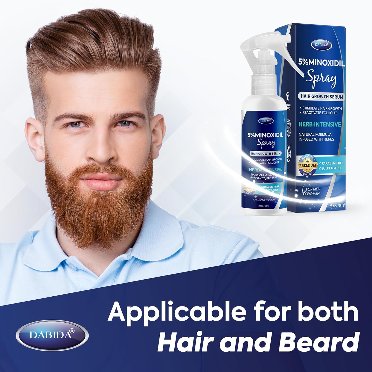 5% Minoxidil Hair Regrowth Spray : Minoxidil for Women Hair Growth Treatment, Minoxidil 5 percent for Men Beard Growth - 60ml - Image 7