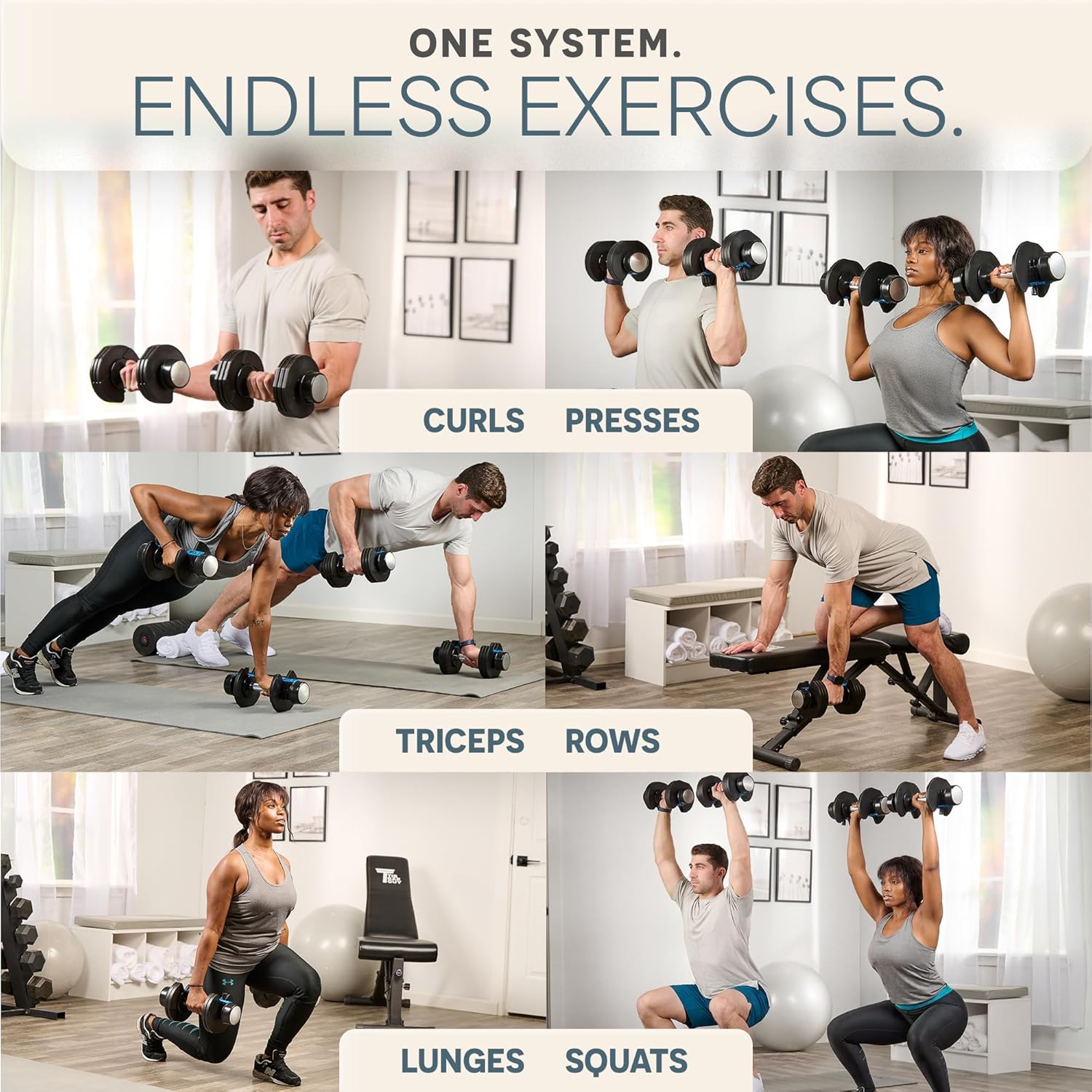 Lifepro Adjustable Dumbbells Set – Quick Adjustment, Anti Slip Handle – Space Saving & Strength Training Weights for Home Gym Exercise & Fitness - Image 6