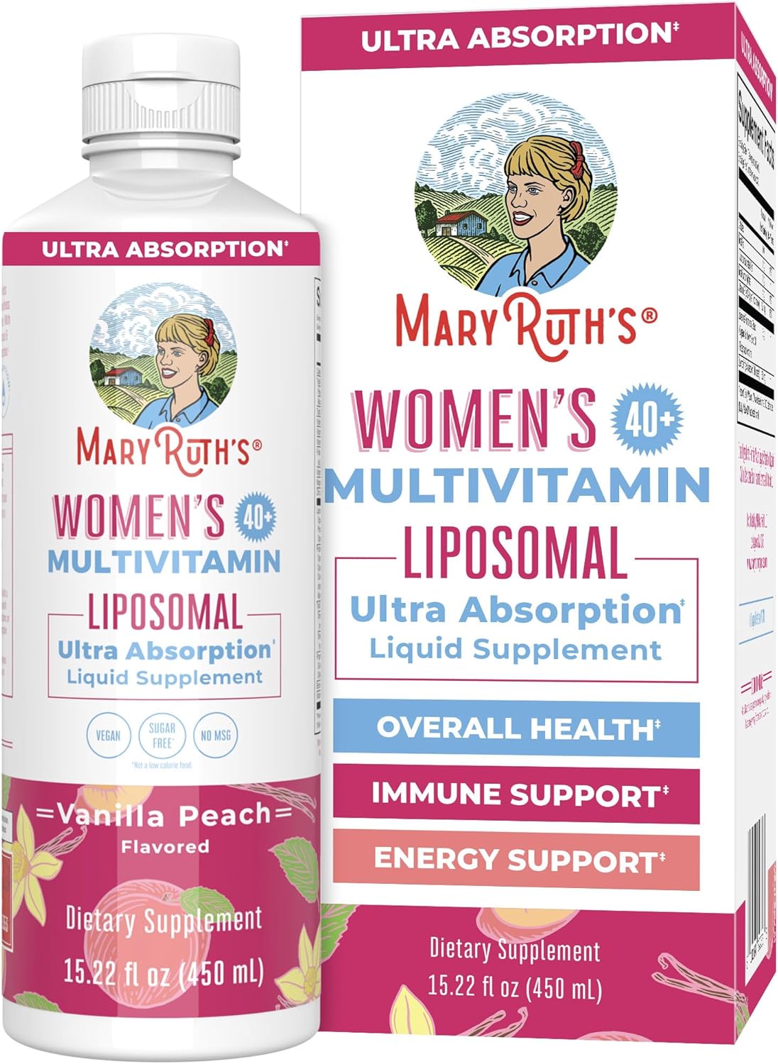 MaryRuth’s Multivitamin Liposomal for Women 40+ | Womens Multivitamin Liposomal | Immune Support Supplement | Menopause Supplement | Methylated Multivitamin | Vegan | Sugar Free | Non-GMO |15.22 Fl Oz