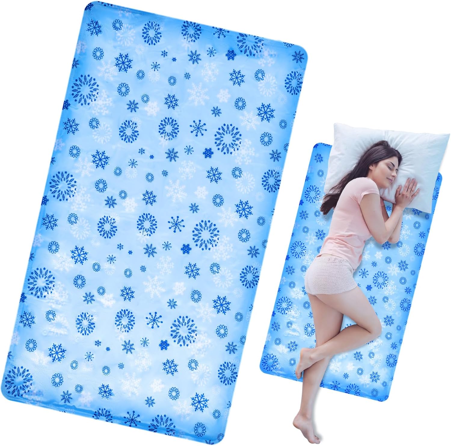 Drydiet Cooling Pad Mat for Sleep Cooling Mattress Pad Gel for Bed 48 x 28 Inch Relieve Pain, Summer Hot Flashes, Adult, Pets, No Water or Electricity Required for Home Travel Crate Kennel Sofa Floor