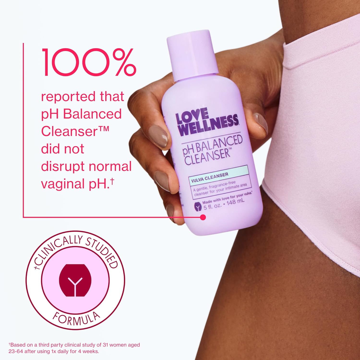 Love Wellness pH Balancing Cleanser & pH Balancing Wipes | Her Essentials Duo | On The Go Support for Her | Cleanser for Balanced pH, Intimate Health & Hygiene - Image 7