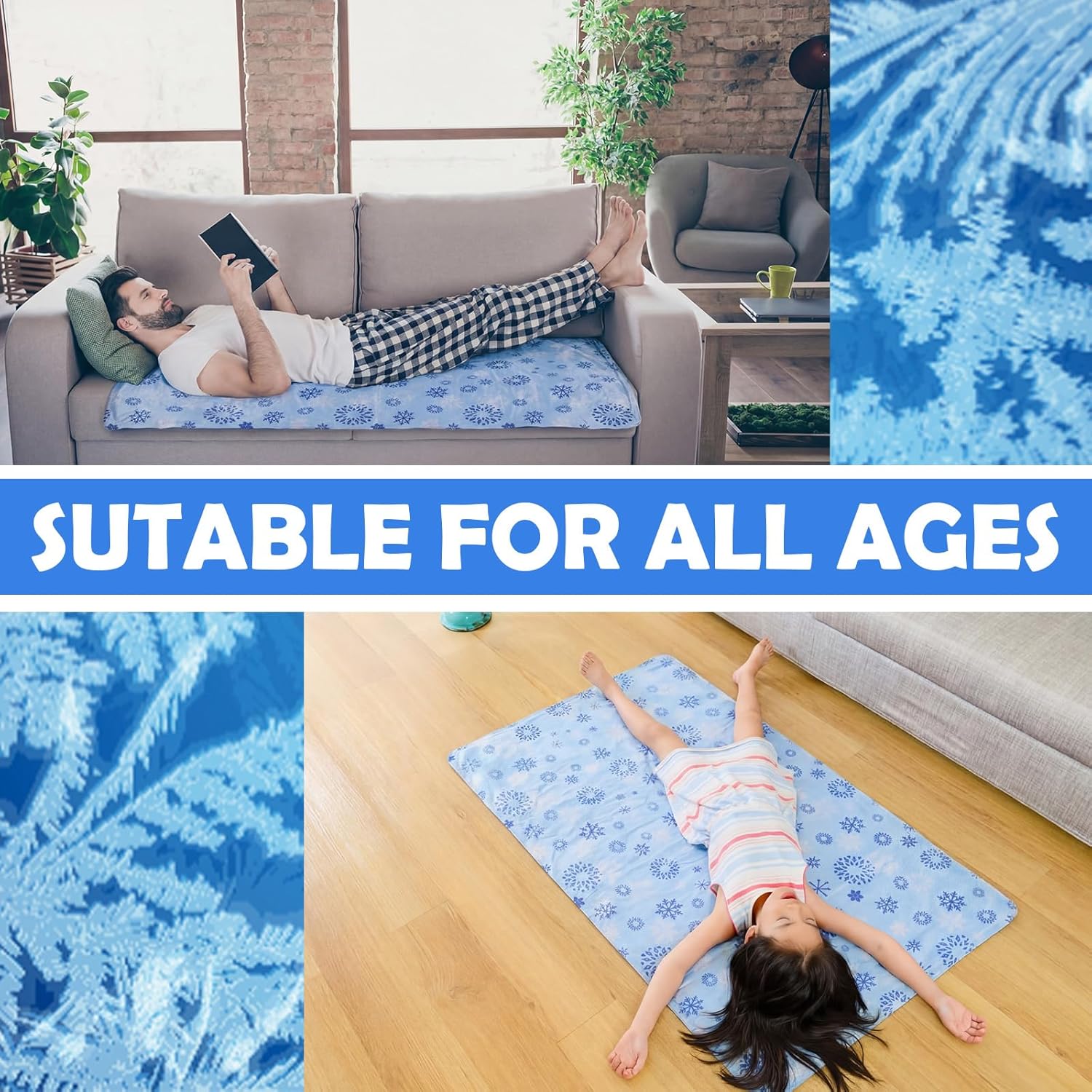 Drydiet Cooling Pad Mat for Sleep Cooling Mattress Pad Gel for Bed 48 x 28 Inch Relieve Pain, Summer Hot Flashes, Adult, Pets, No Water or Electricity Required for Home Travel Crate Kennel Sofa Floor - Image 4
