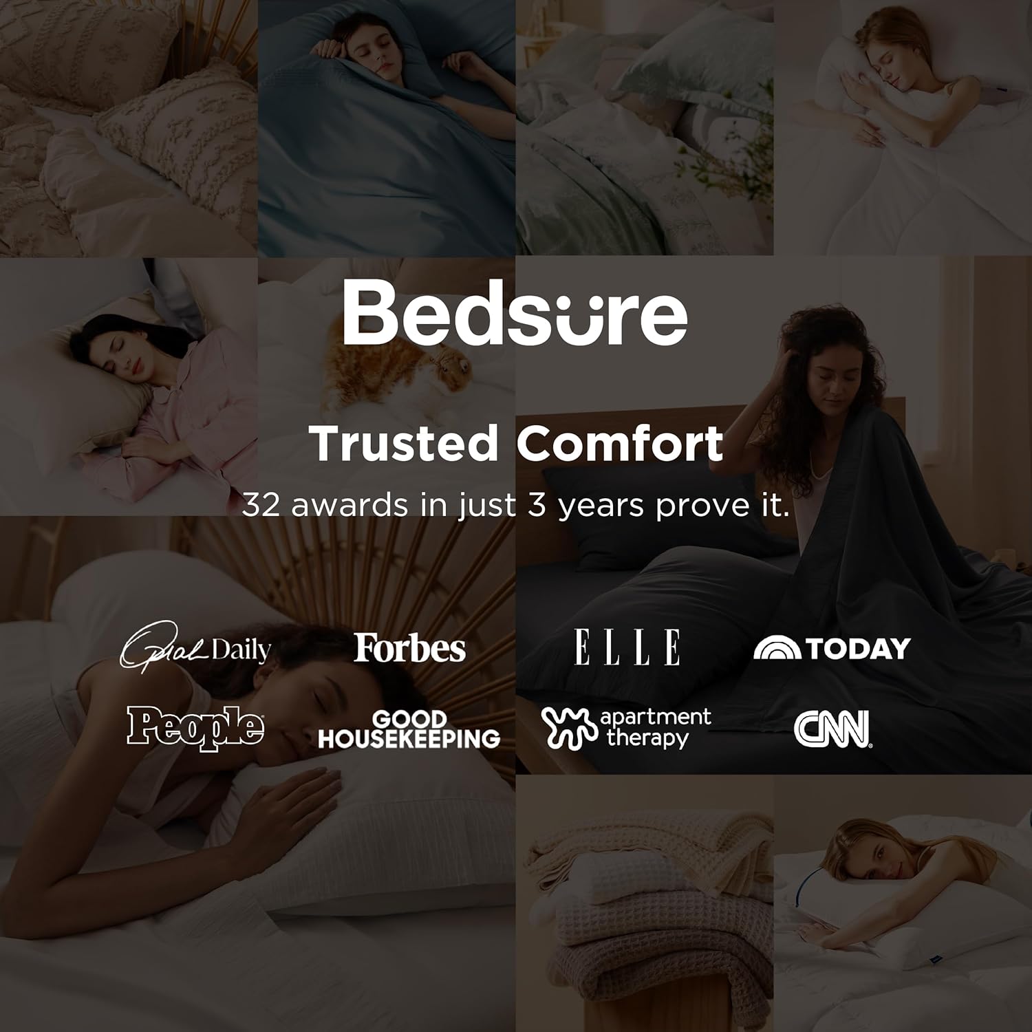 Bedsure Queen Sheet Set - 4 Pieces Soft Queen Size Sheets - Breathable & Cooling - Hotel Luxury - Easy Care Polyester Microfiber Bedding for Kids, Women, Men, Dark Grey - Image 6
