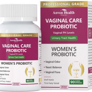 Vaginal Probiotics for Women pH Balance with Prebiotics - 60 Billion CFU for Odor, Yeast & Digestion - Cranberry for Urinary Tract & Hormonal Balance - Vegan & Non-GMO | 90 Capsules