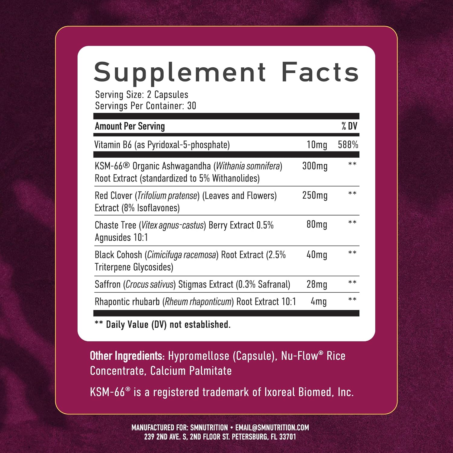 Perimenopause Support | Hormone Balance for Women | Mood, Sleep, Cycle Regularity & Cooling Support | Black Cohosh, Vitex, Saffron & More | Peri Menopause Supplements for Women | Non-GMO | 60 Ct - Image 7