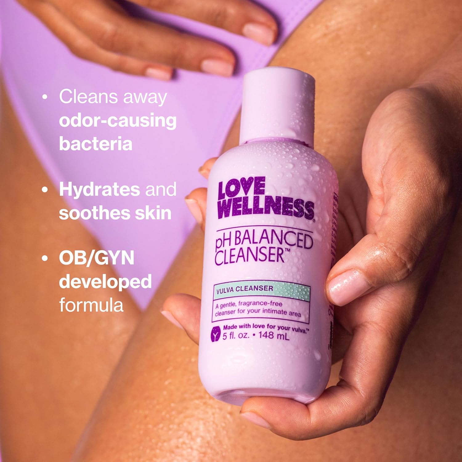 Love Wellness pH Balancing Cleanser | Feminine Vaginal Wash | Fragrance-Free | Vaginal Cleanser for Balanced pH, Intimate Health & Hygiene | Non-Irritating with Aloe Vera for Sensitive Skin | 5 Fl Oz - Image 3