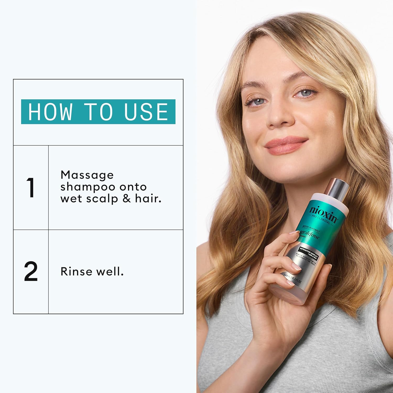 Nioxin Age Defense Shampoo for Aging Hair | Detox Scalp Cleanser with Niacinamide | Deeply Cleanses & Purifies Scalp & Hair | Paraben, Sulfate & Silicone-Free | Daily Use - Image 6