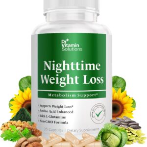 Nighttime Fat Burner for Women & Men - Belly Fat Burner, Sleep Support, Appetite Suppressant for Weight Loss - Stimulant Free Metabolism Booster Diet Pills, Non-GMO, Gluten Free, Made in USA, 35 Ct