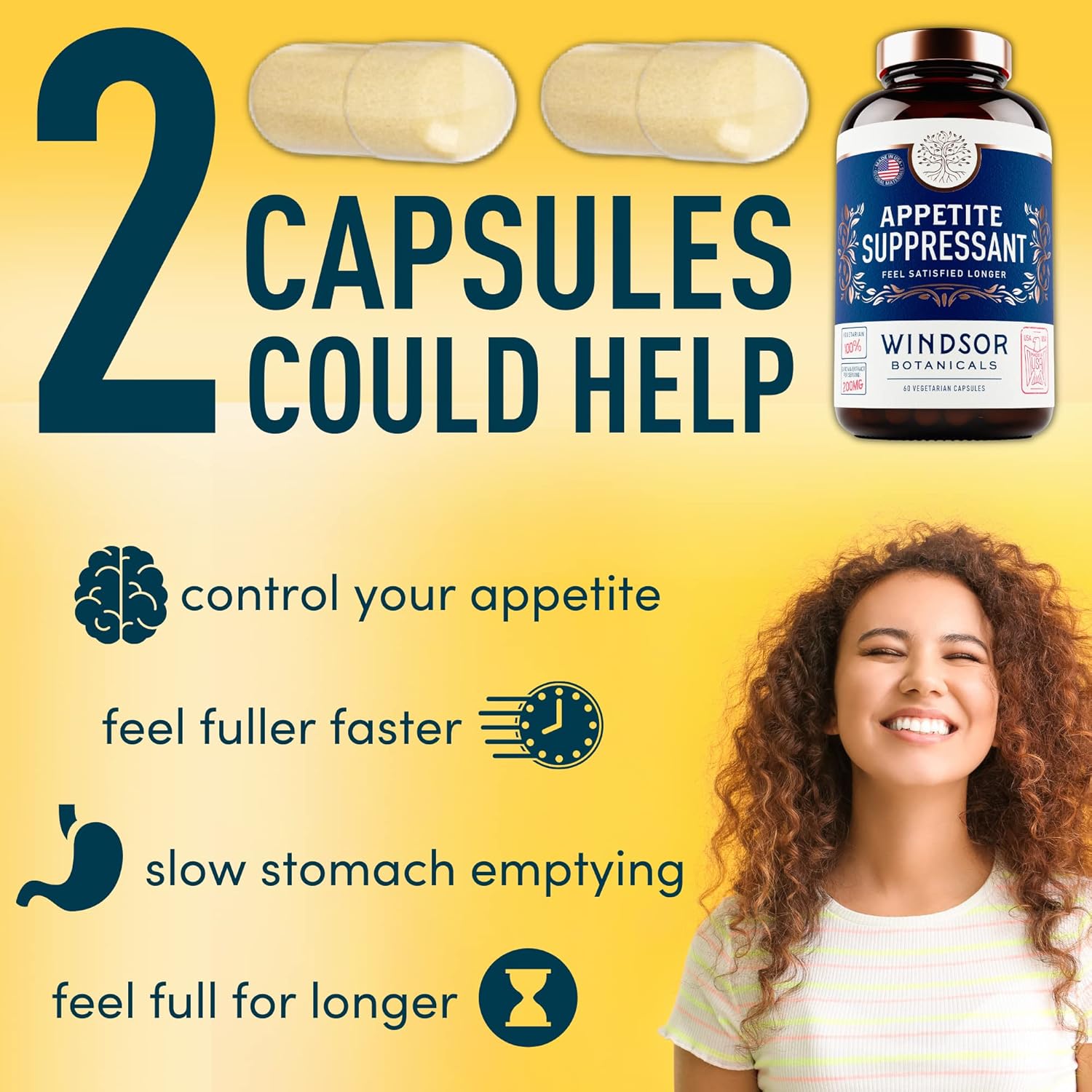 Appetite Suppressant for Weight Loss - Garcinia Cambogia Weight Loss Pills, White Kidney Bean Extract, Artichoke, Glucomannan - Hunger & Craving Suppressant, Metabolism Booster - 60 Veggie Diet Pills - Image 7