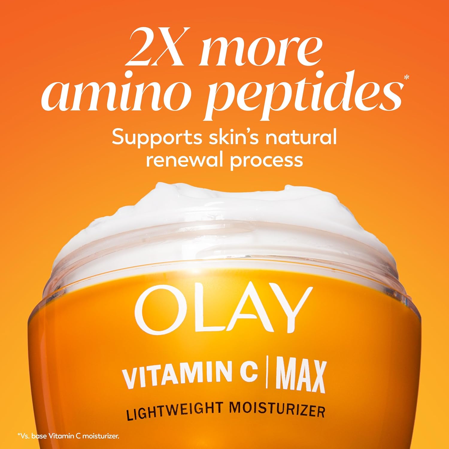 Olay Vitamin C MAX Face Moisturizer, Brightening Cream for Women, Hydrating, Evens Tone, Dark Spot & Hyperpigmentation Reduction, Glowing Skin Care - Niaciniamide, Peptides 1.7 Oz - Image 8