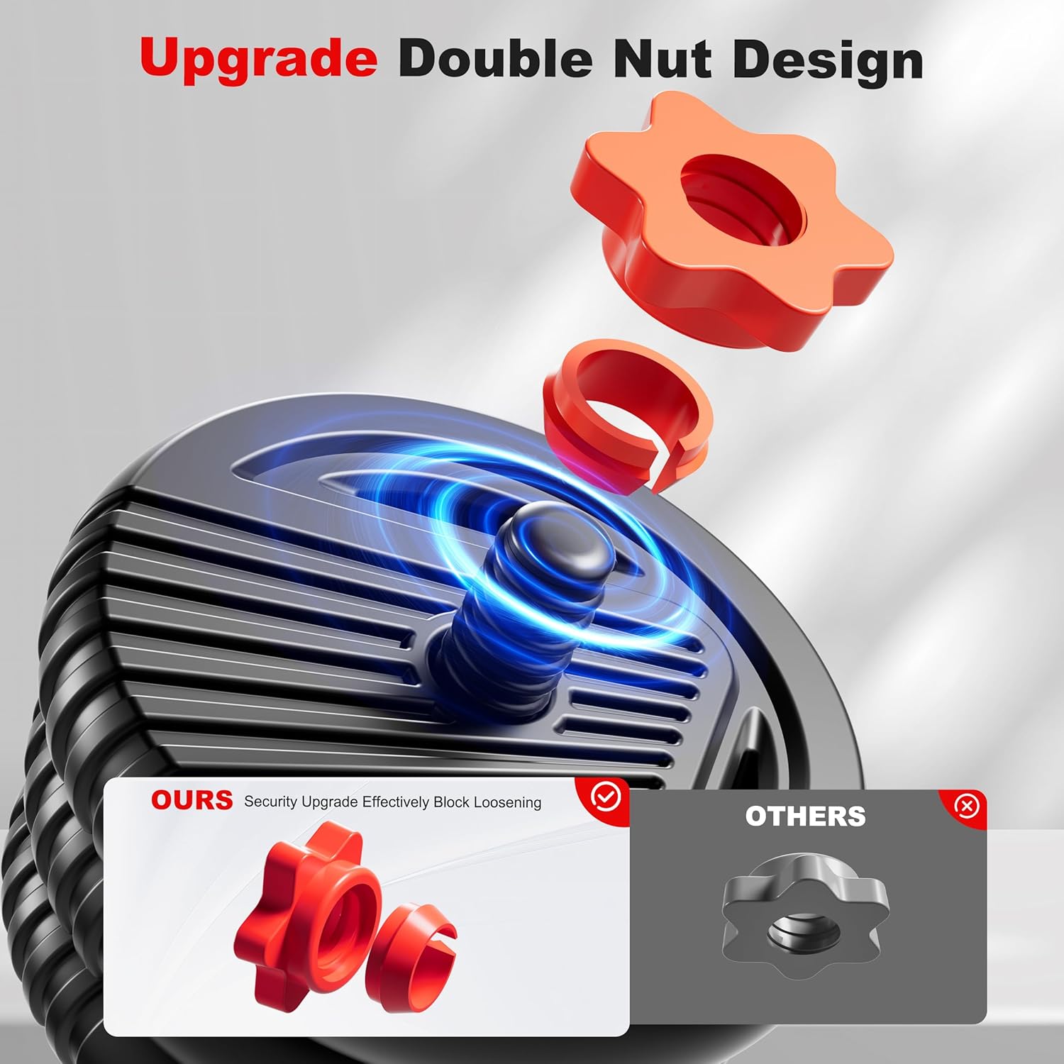 Adjustable Dumbbell Set, 10/20/30/45/70/90lbs Free Weight Set with Connector, 5 in1 Dumbbells Set Used as Barbell, Kettlebells, Push up Stand,Weight Plate, Fitness Exercises for Home Gym Suitable Men/Women - Image 3