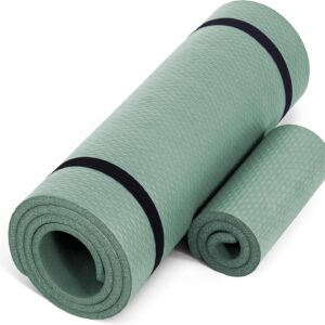 CAP Barbell 1/2-Inch High Density Exercise Yoga Mat with Strap | Multiple Options