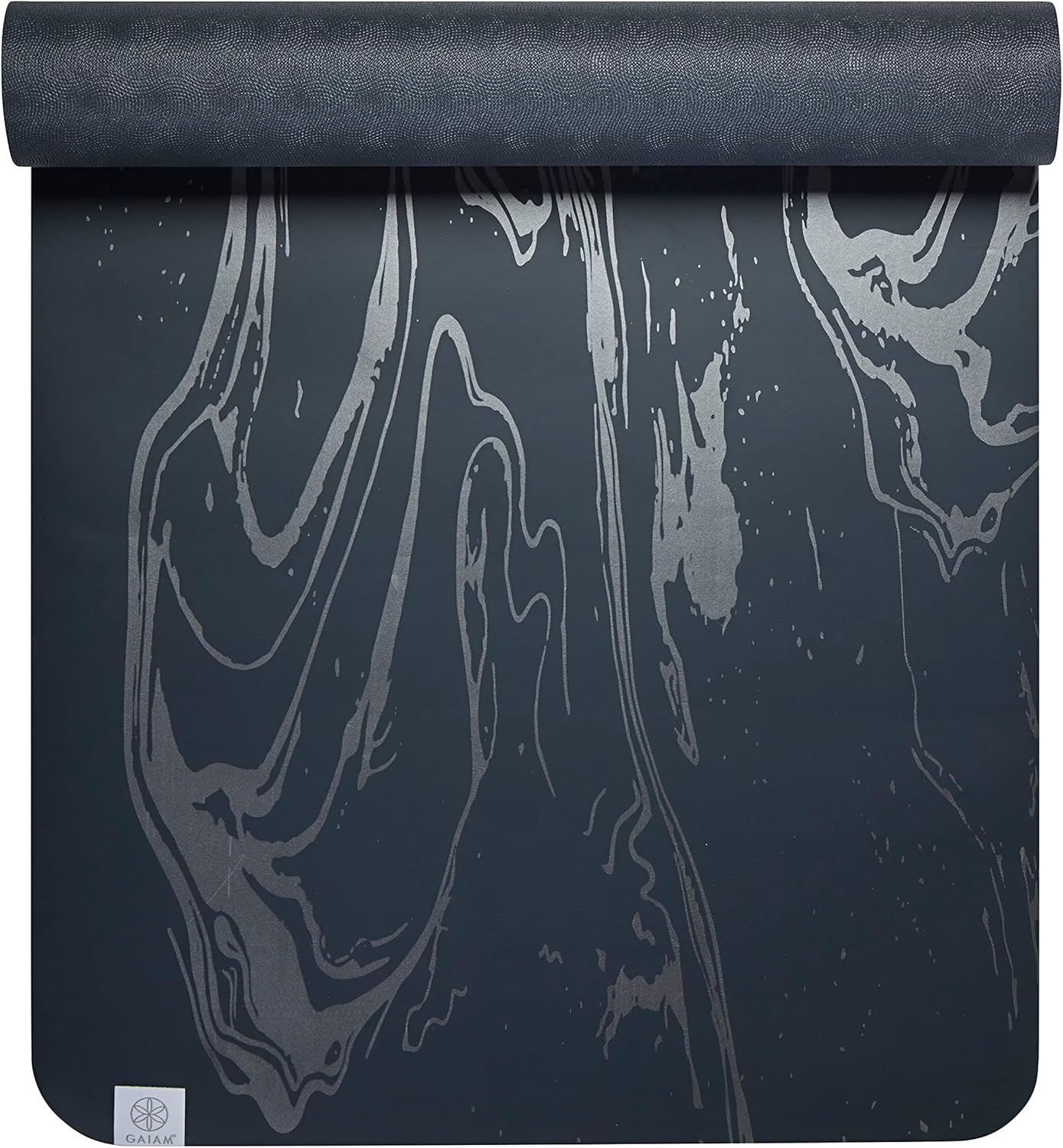 Gaiam Dry-Grip Yoga Mat - 5mm Thick Non-Slip Exercise & Fitness Mat for Standard or Hot Yoga, Pilates and Floor Workouts - Cushioned Support, Non-Slip Coat - 68 x 24 Inches - Image 7