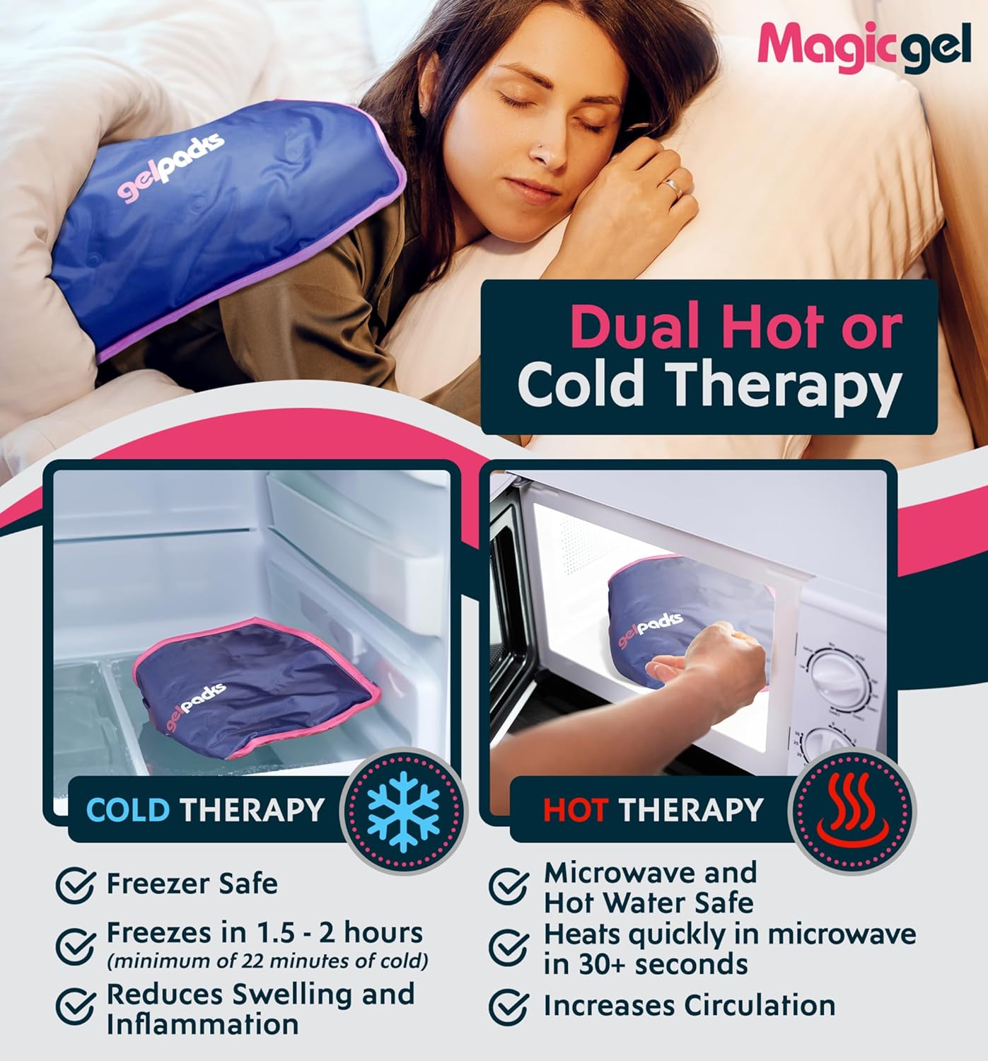 Extra Large & Reusable Ice Pack (15 x 23.5 inches, XL) for Maximum Back and Full Body Pain Relief from Injuries, Swelling, Bruises, Sprains | Ice Blanket for Sleeping & Physical Therapy | By Magic Gel - Image 6