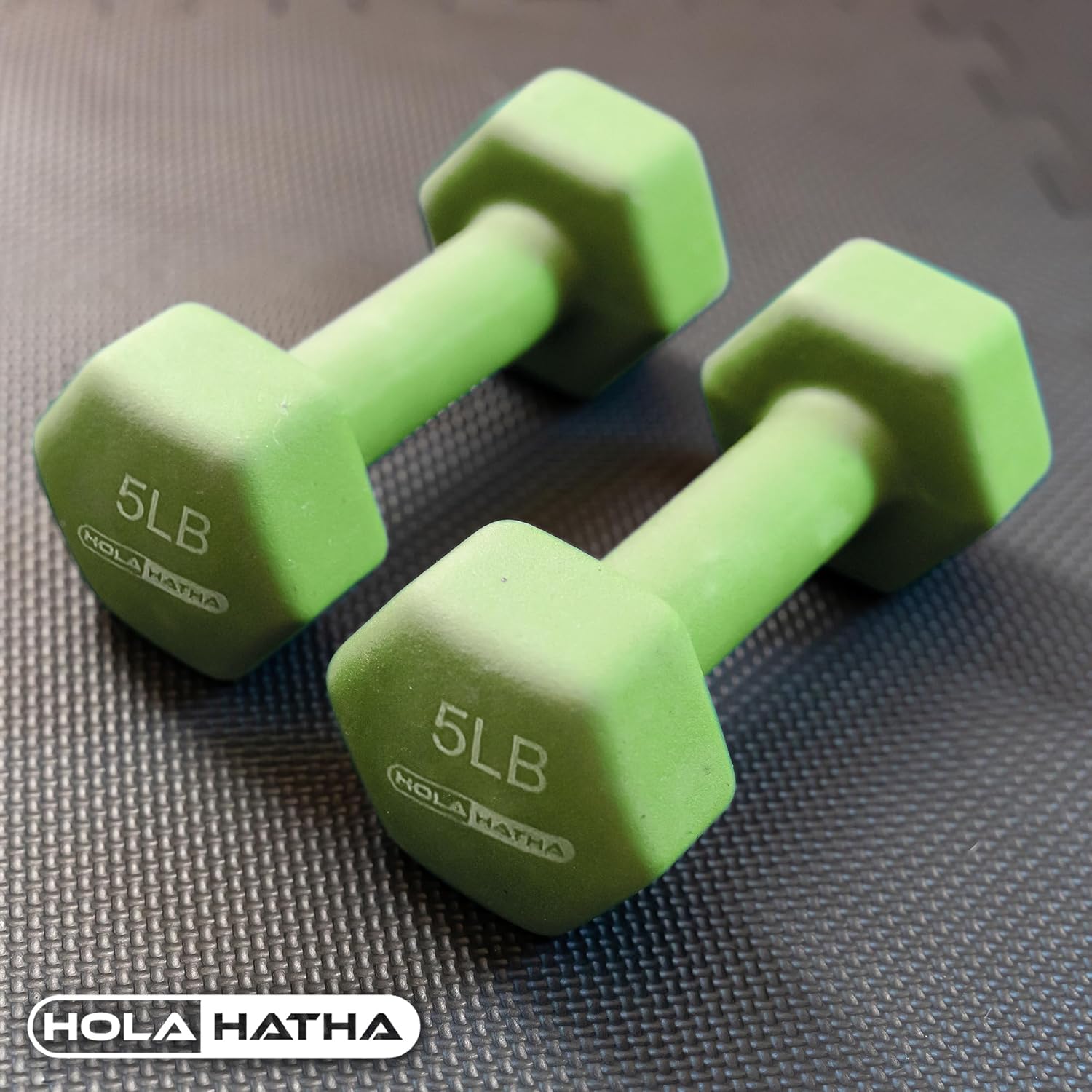 HolaHatha Neoprene Dumbbell Weights Set w/Rack, Home Gym Equipment - Portable Weighted Exercise Dumbbells for Fitness, Training, and Lifting Workouts - Image 8