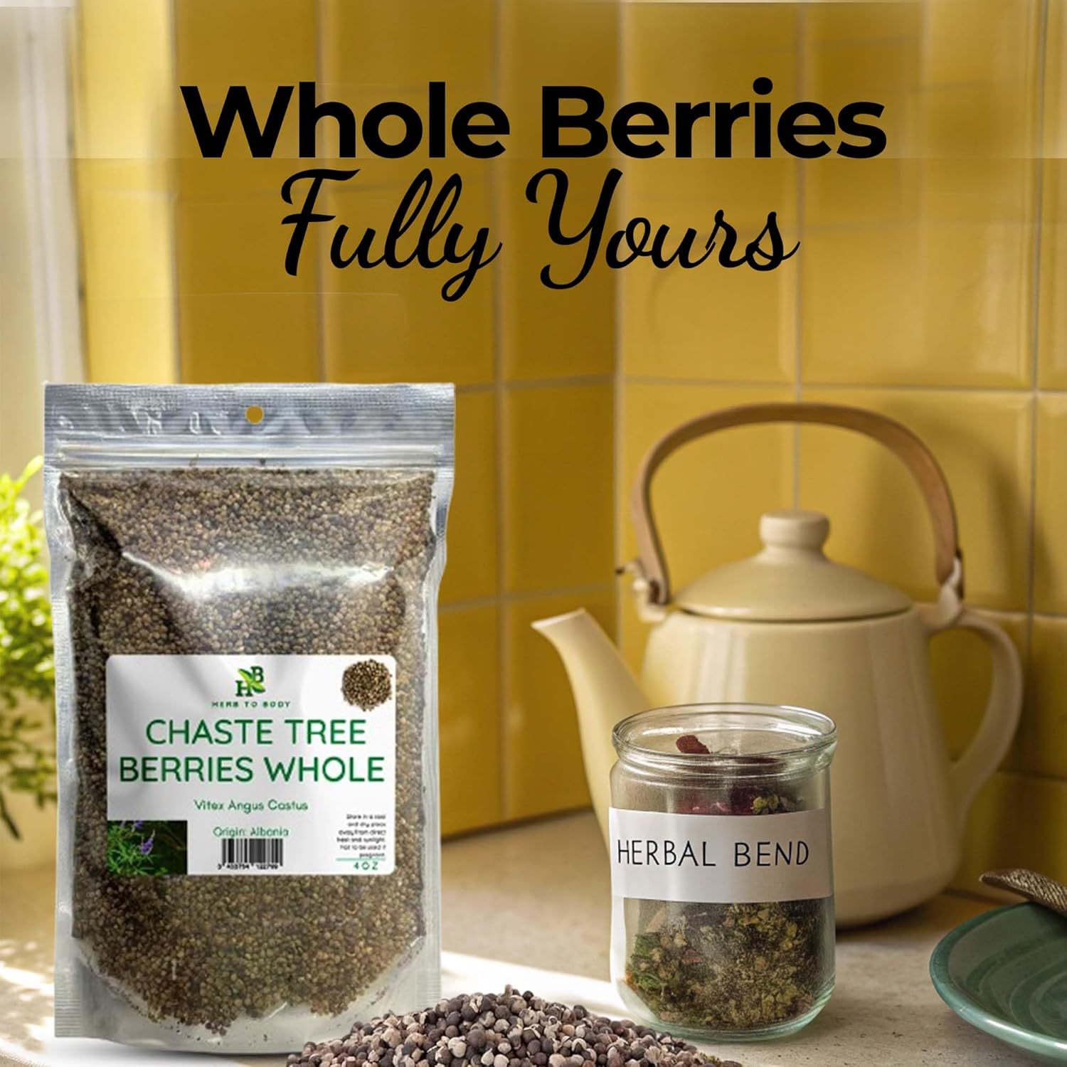 Herb To Body Chaste Tree Berry Whole – 4oz, Wildcrafted and Dried Vitex Berry for Chasteberry Tea for Women’s Wellness - Image 6