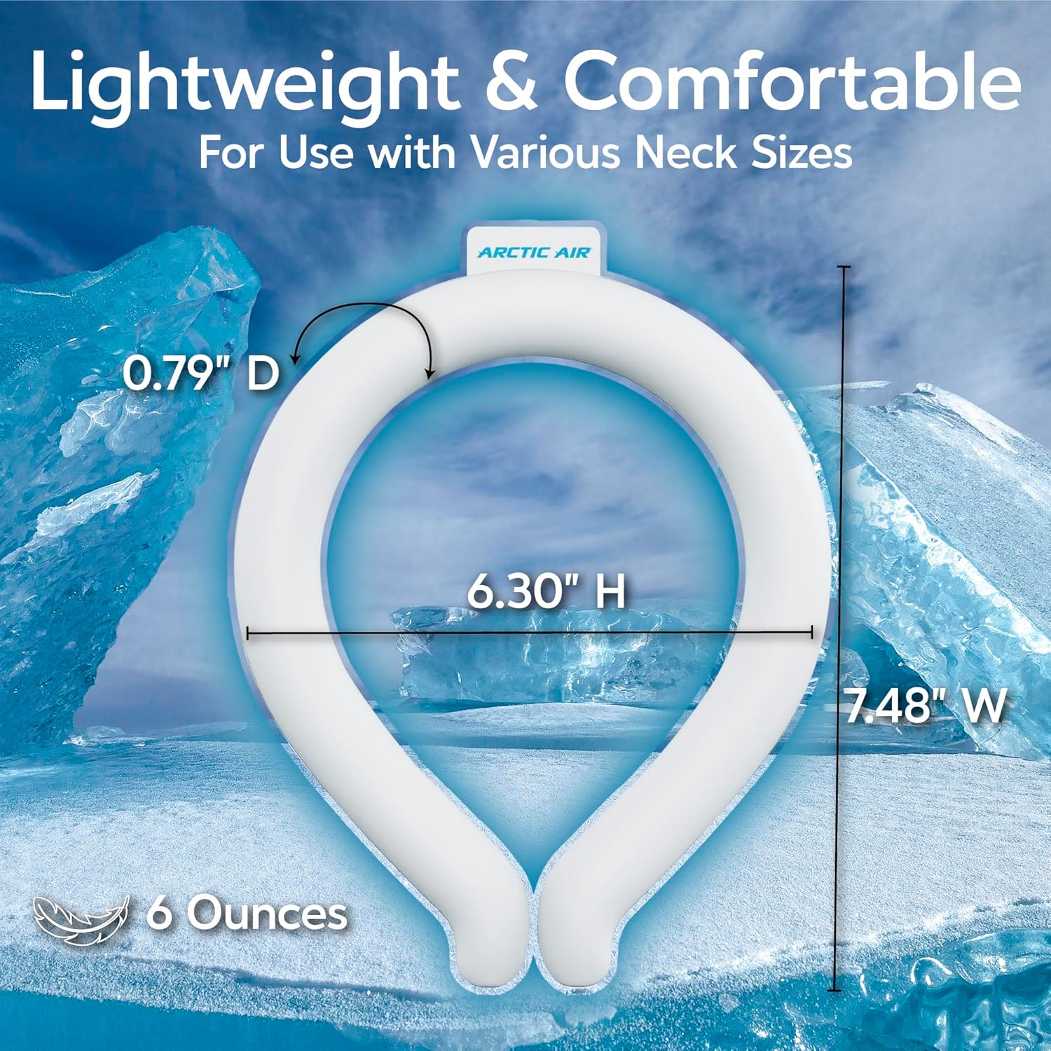 Arctic Air Neck Chill, Neck Cooling Tube, Hands Free Cooling, Quick Freeze Gel, Wearable Body Coolers for Hot Weather, Reusable, Adjustable Fit, 3 Pack - Image 5