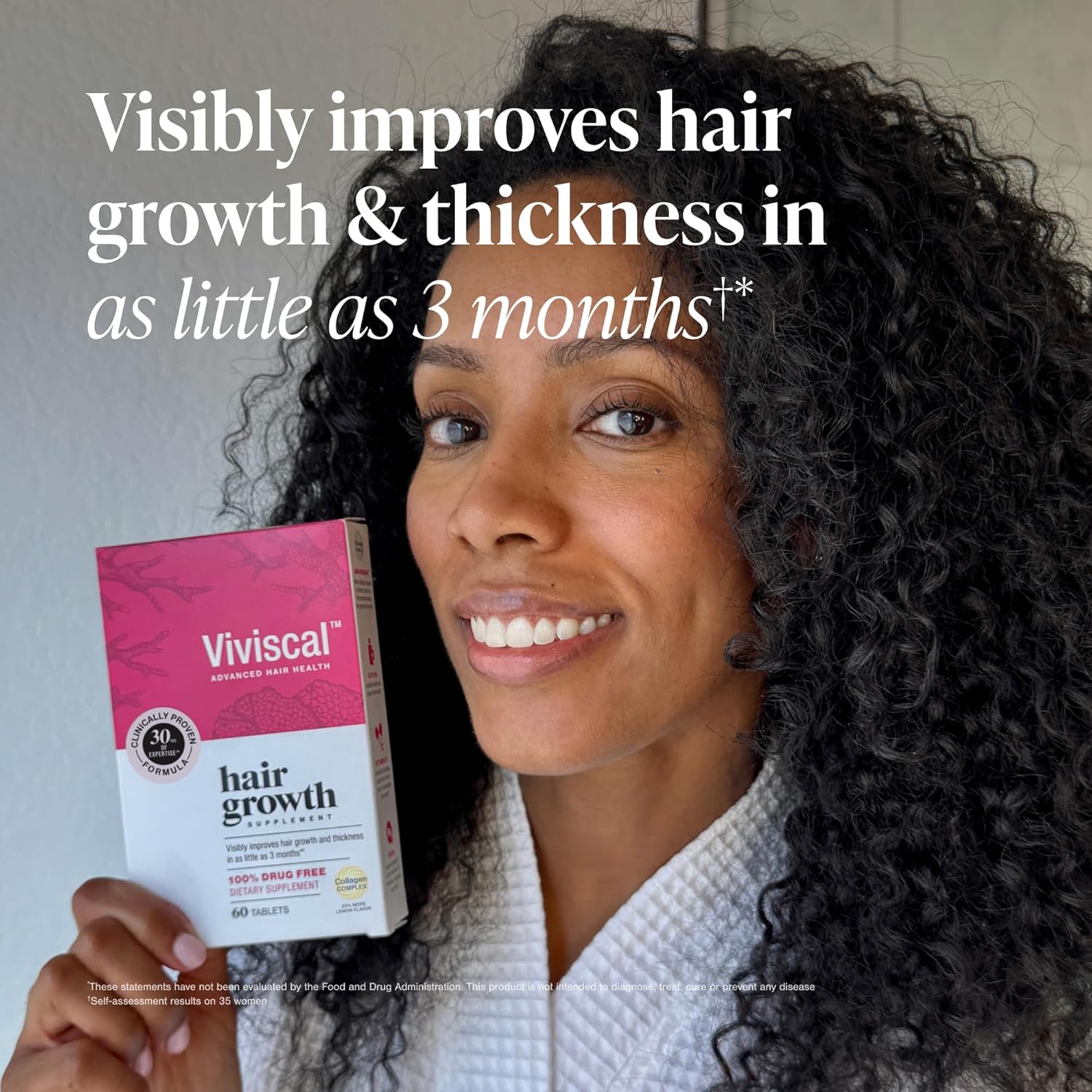 Viviscal Hair Growth Supplements for Women, Thicker Fuller Hair Support for Thinning Hair and Hair Loss, with Biotin and Marine Collagen, Drug-Free, 180 Tablets, 90-Day Supply - Image 4