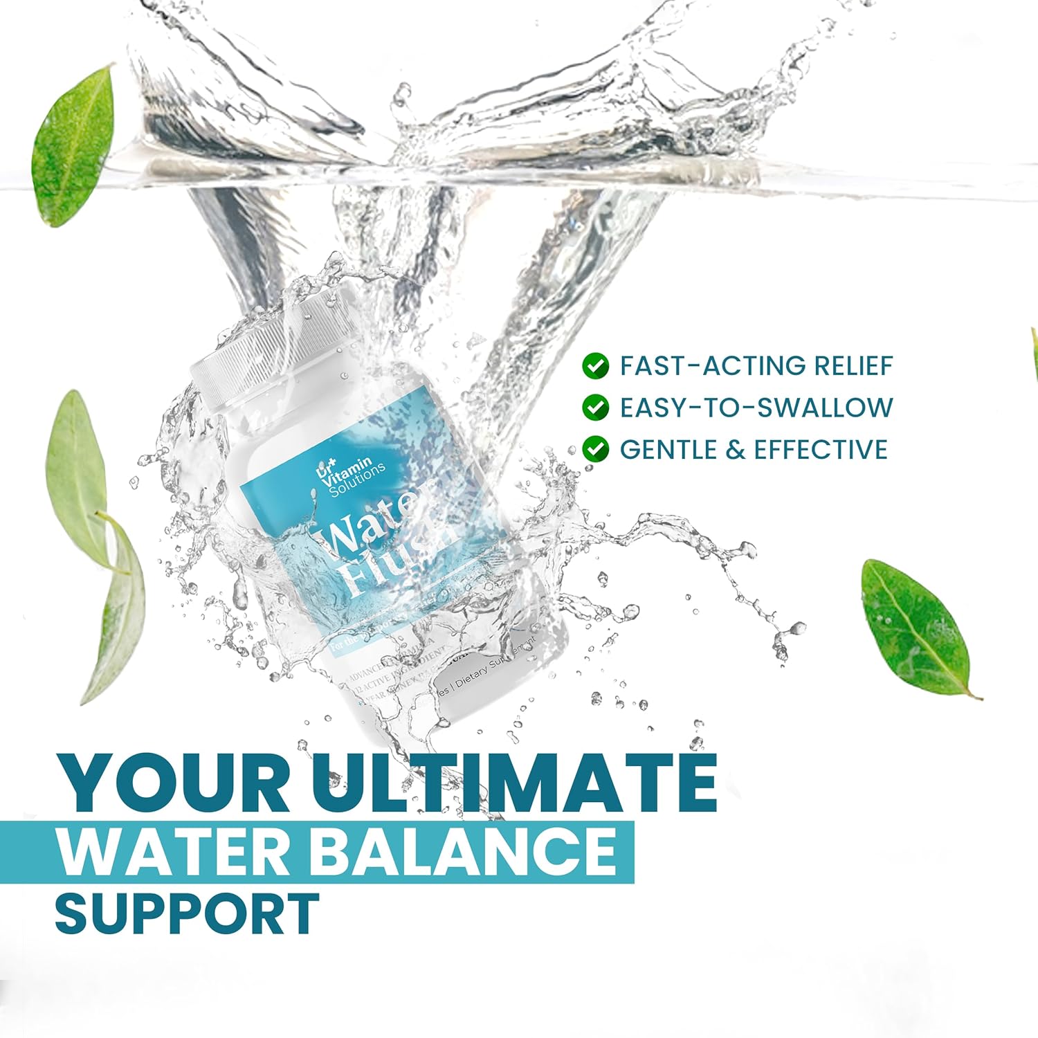 Diuretic Water Pills for Weight Control - Instant Relief from Bloat and Swelling - Green Tea, Cranberry, Dandelion Leaf Extract - Water Retention Pills for Women & Men, 120 Caps - Image 9