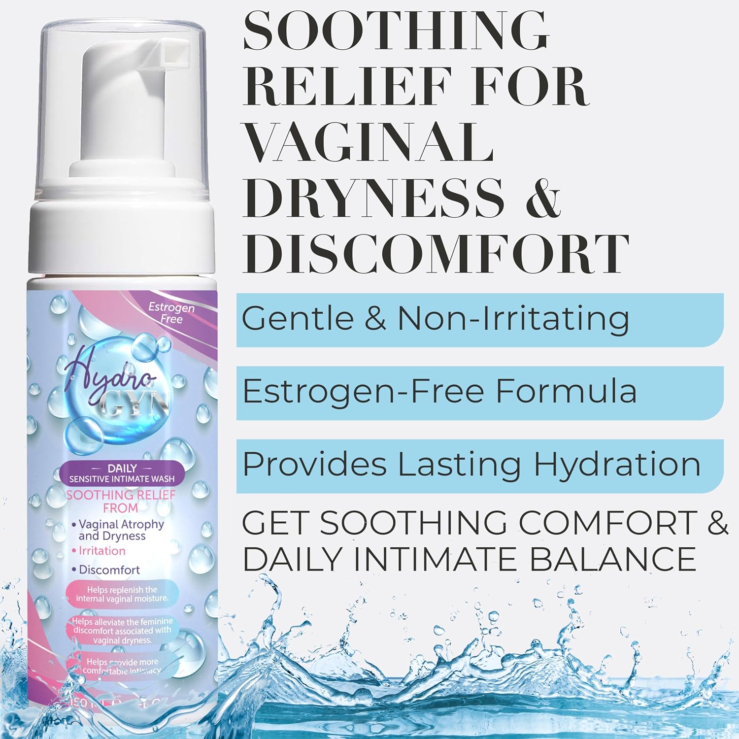Feminine Care Bundle – Hydro GYN Vaginal Moisturizer (4 oz) with Reusable Applicator + pH-Balanced Feminine Wash – Hydrates, Soothes & Supports Intimate Comfort for Women - Image 9