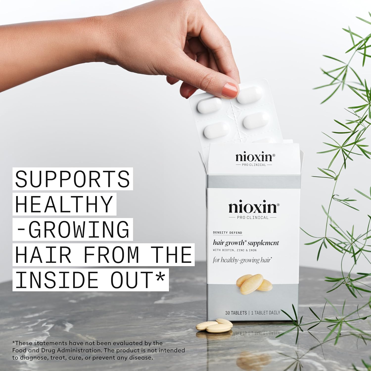 NIOXIN Density Defend Hair Growth Supplements | with Biotin, Zinc and Iron | for Hair Growth and Thickness | 30 Tablets - Image 4
