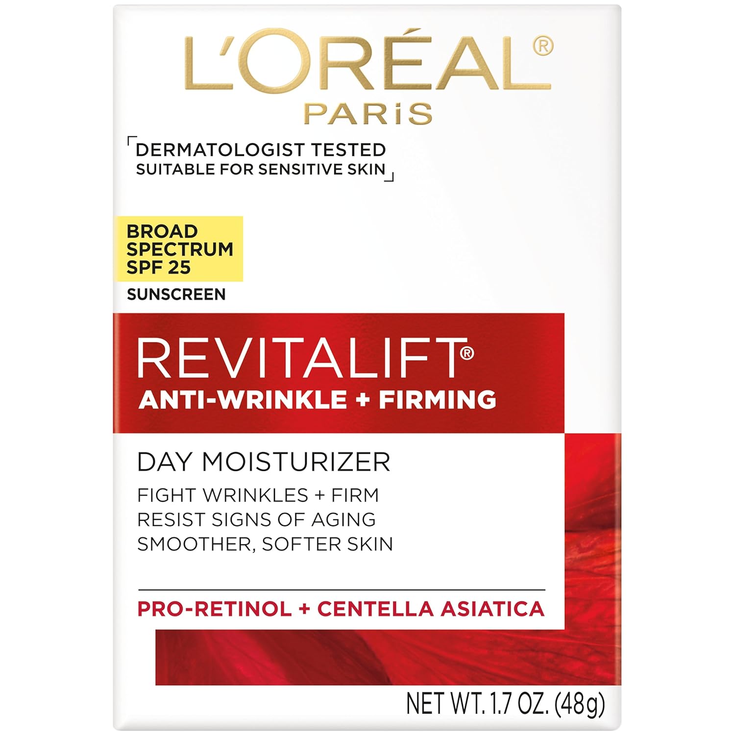 L’Oréal Paris Revitalift Anti-Wrinkle Face Moisturizer with SPF 25 – Pro-Retinol & Centella Asiatica, Firming Day Cream (1.7 oz) - Image 2