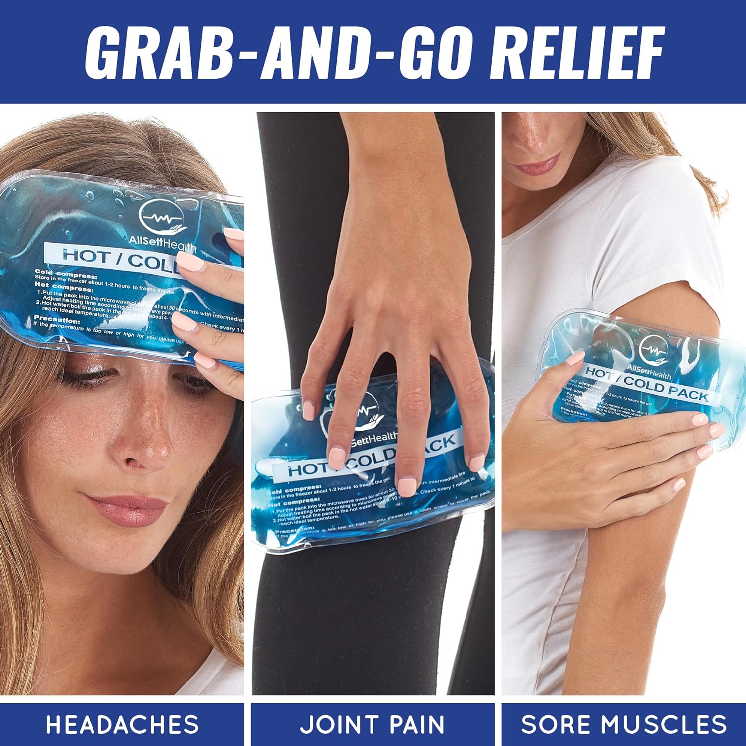 Reusable Hot and Cold Gel Ice Packs for Injuries - Gel Cold Packs for Injuries - Multiple Shapes and Sizes 7 Variety Pack - Image 3