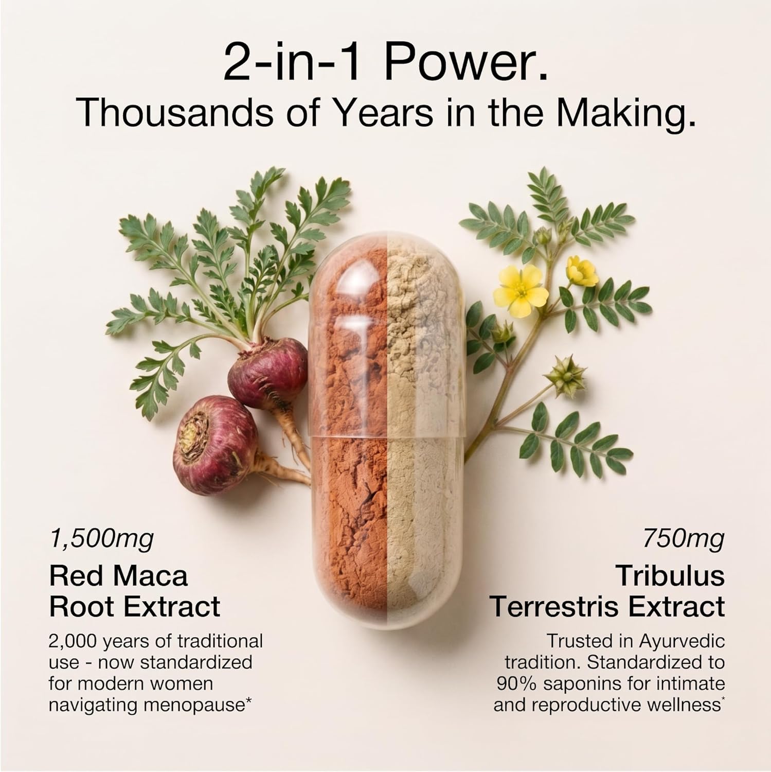 UNALTERED Hormone Balance & Mood Support for Women - Naturally Supports Hormonal Balance & Energy with Tribulus Terrestris & Red Maca Root Extract - Dietary Supplement - 90 Vegan Capsules - Image 4