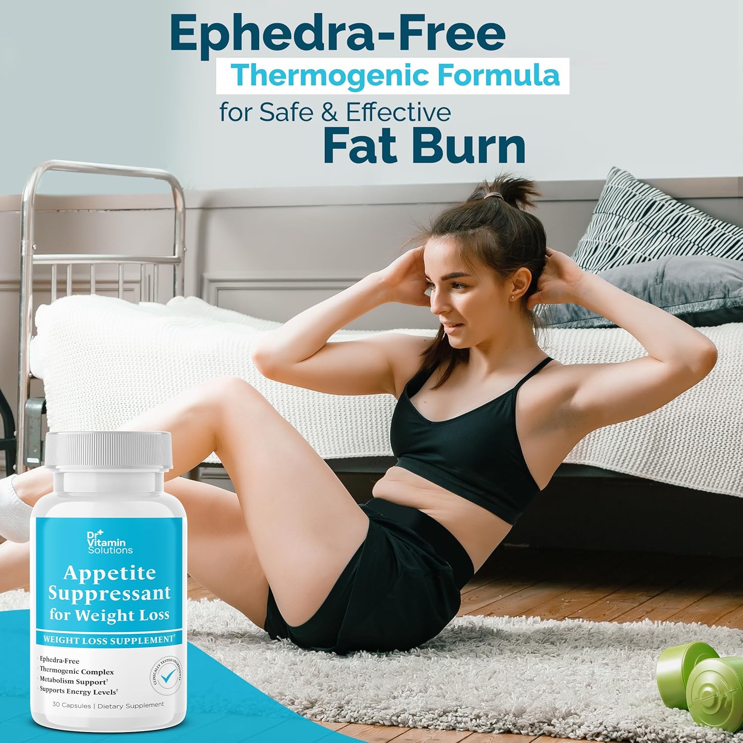 Appetite Suppressant for Weight Loss - Diet Pills, Fat Burner for Women & Men w/ Garcinia, Ginger Root, Guarana - Thermogenic Metabolism Booster, Ephedra Free, Energy Support, Made in USA, 30 Capsules - Image 9