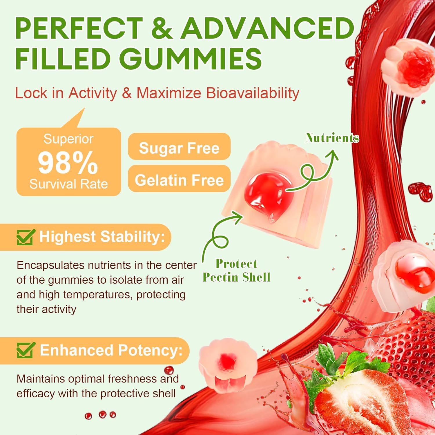 Totaria Sugar Free 5-in-1 Probiotic Prebiotic Postbiotic Gummy, 36 Strains Probiotics for Women Men with Digestive Enzymes, Peppermint, Complete Immune, Gut & Digestive Support, Vegan, 60 Counts - Image 5