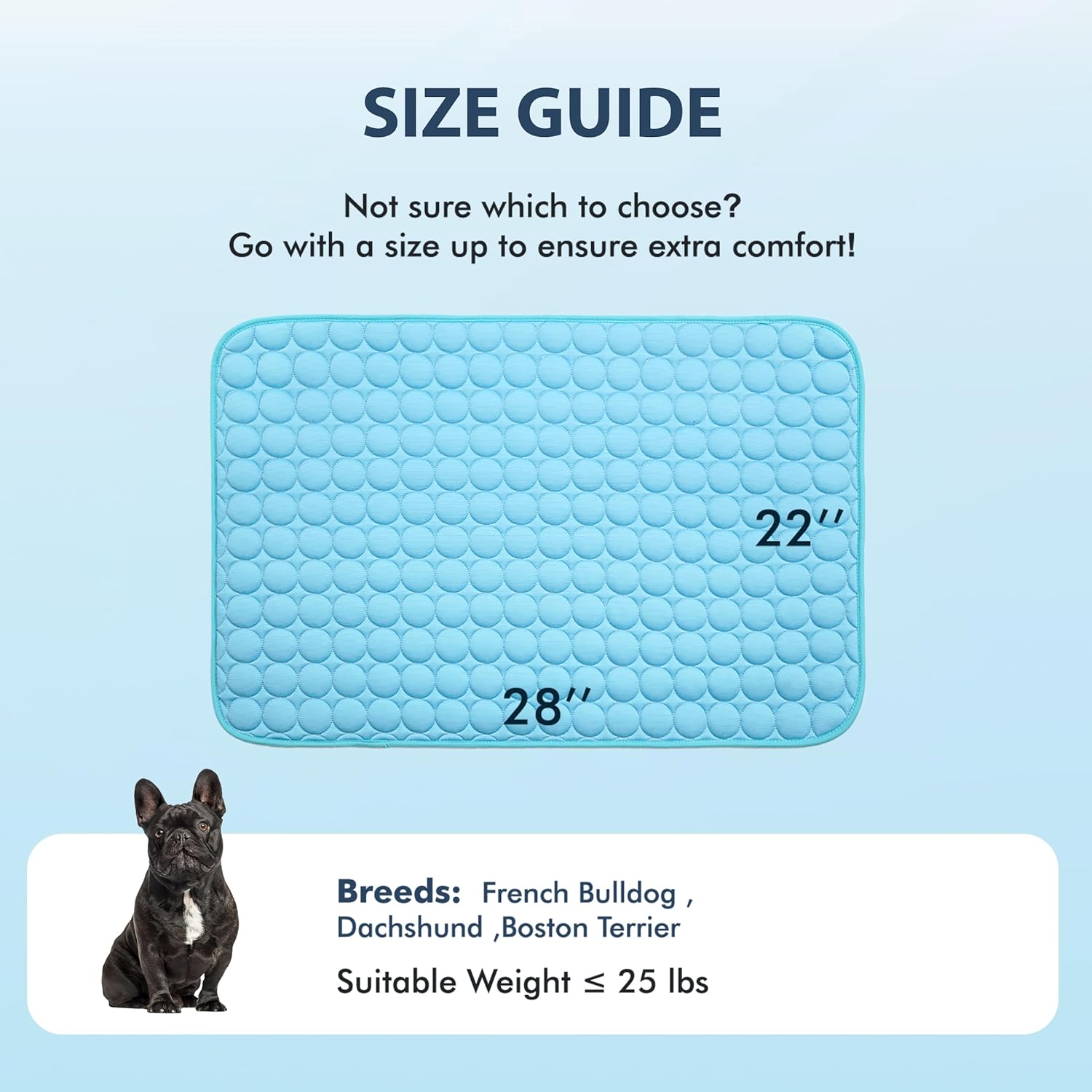 MICROCOSMOS Summer Cooling Mat & Sleeping Pad- Water Absorption Top, Materials Safe, Easy Carry, EZ Clean. Keep Cooling for Pets, Kids and Adults.(Blue, 28" x 22") - Image 7