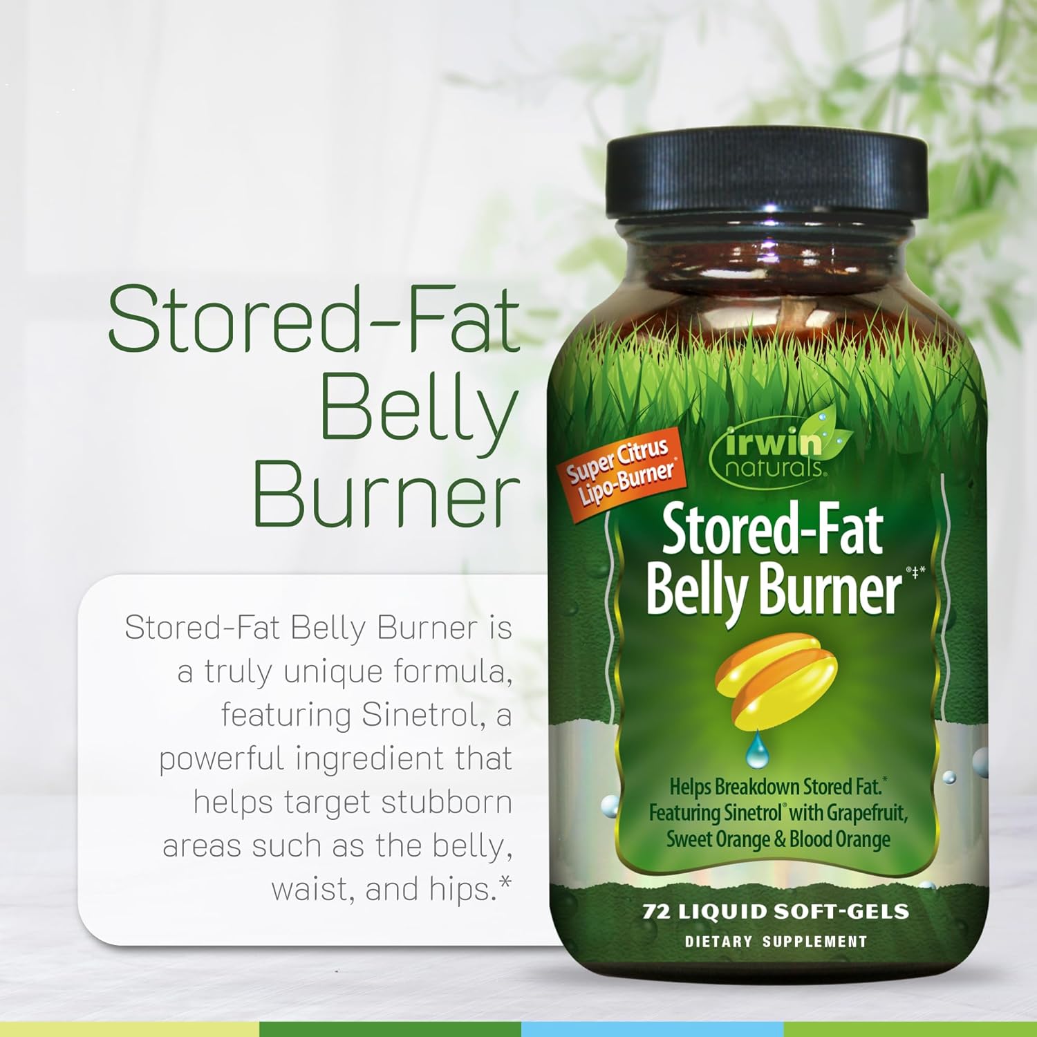 Irwin Naturals Stored-Fat Belly Burner - 72 Liquid Soft-Gels, Pack of 2 - Helps Support The Breakdown of Stored Fat - 48 Total Servings - Image 5