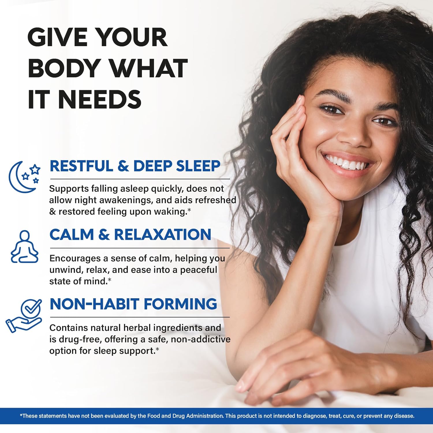 Sleeping Pills for Adults 550mg - Melatonin 3mg | Valerian Root for Sleep | L-Theanine | Magnesium - Natural Sleep Aid Supplement - Non-Habit Forming Rest Support - Made in USA - 1/day, 2 Month Supply - Image 3