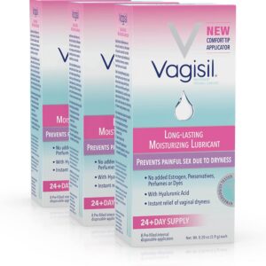 Vagisil Prohydrate Internal Vaginal Moisturizer, Gel & Lubricant for Women, Gynecologist Tested, 8 Count, Pack of 3 (24 Total Applicators)