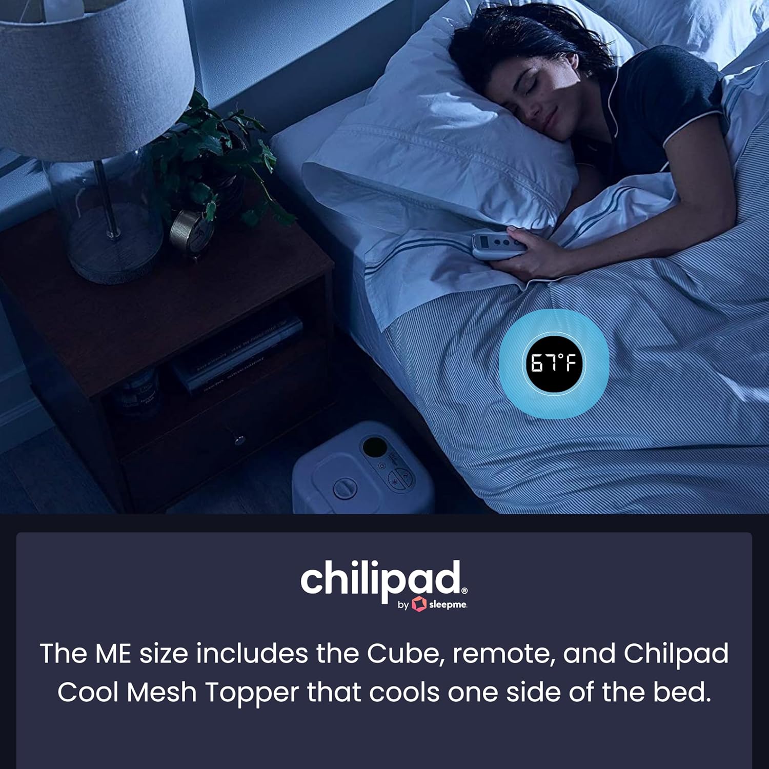 Chilipad Cube Bed Cooling System - Cooling & Heating Mattress Topper, Set Individual Bed Temperature, Cool Sleep Enhancement, Temp Range of 60-115°F, ME Half Queen Bedsize (30"W x 80"L), Model: CP500 - Image 5