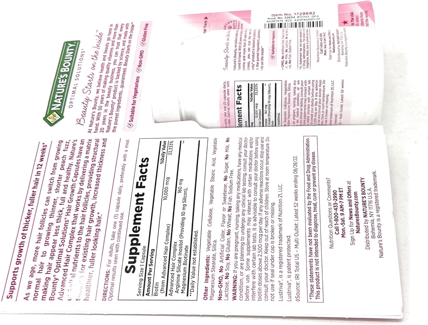 Nature's Bounty Hair Growth Supplement, 1 Per Day, Clinically Shown to Support Thicker, Fuller Hair, with Biotin, Silicon & Arginine, 90 Capsules - Image 7