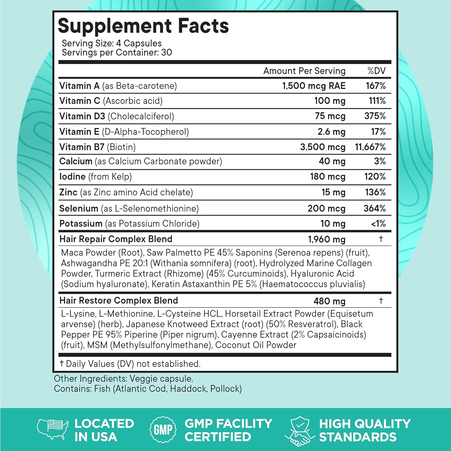 Women's Balance Hair Growth Supplements, Ages 45 and Up, Customer Proven for Visibly Thicker Hair and Scalp Coverage, Soy-Free, Made with 26 Ingredients Including Beta Carotenes - 1 Month Supply - Image 4