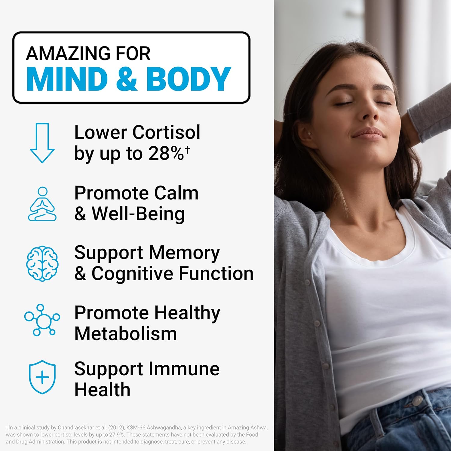 Force Factor Amazing Ashwa for Stress Relief, Memory, Focus, and Immune Support Health, Ashwaganda Supplement with KSM-66 Ashwagandha for Stress, 60 Soft Chews - Image 2