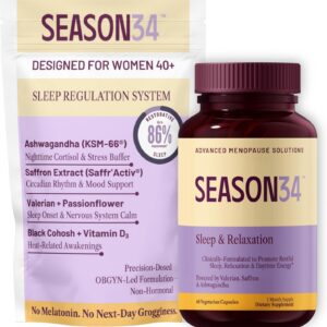 Menopause & Perimenopause Sleep Support for Women 35+ | Night Sweats & Hot Flash–Related Awakenings | Stay Cool All Night & Wake Refreshed | Herbal, Non-Hormonal, Melatonin-Free, 60 Ct