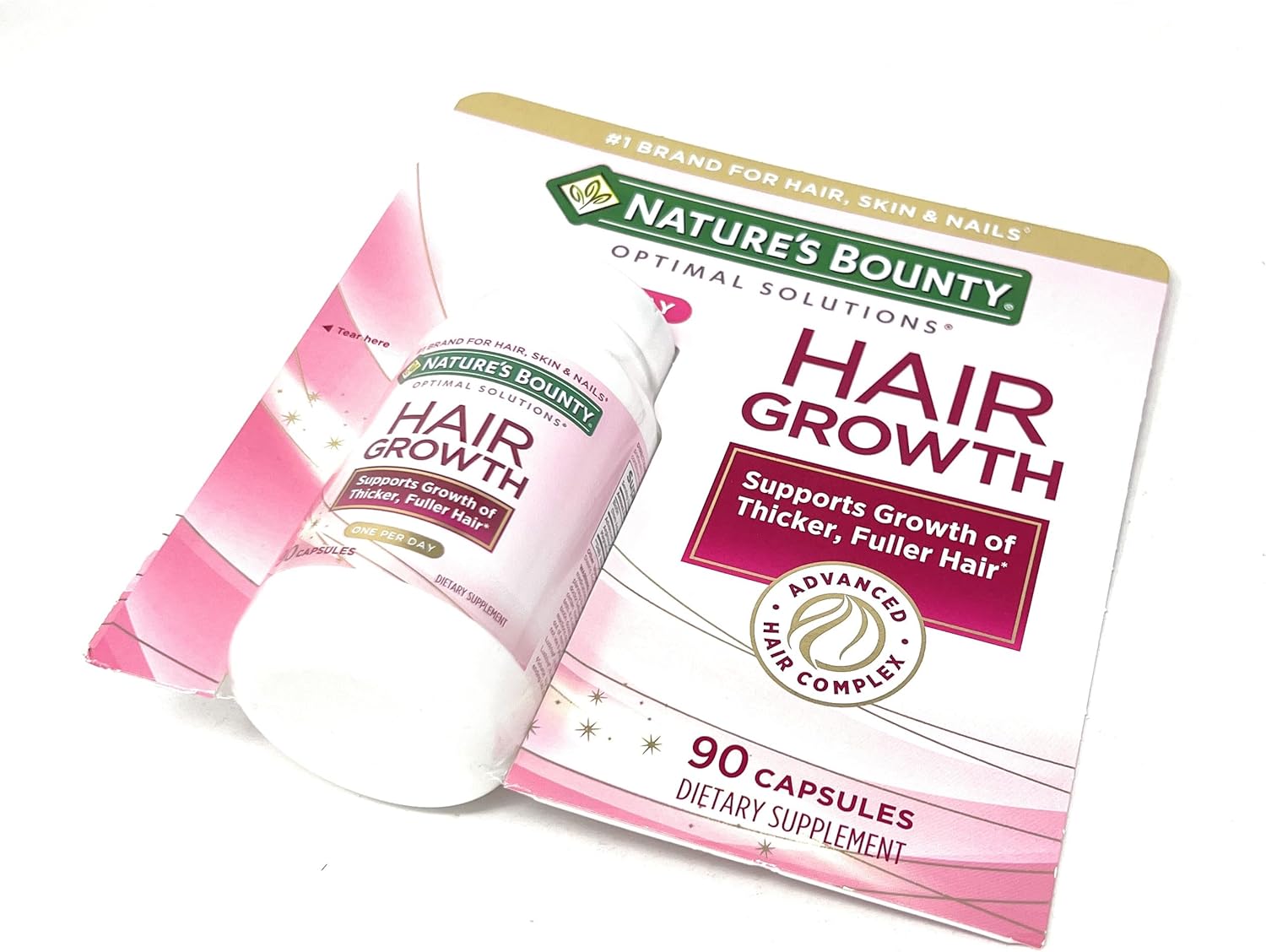 Nature's Bounty Hair Growth Supplement, 1 Per Day, Clinically Shown to Support Thicker, Fuller Hair, with Biotin, Silicon & Arginine, 90 Capsules - Image 5