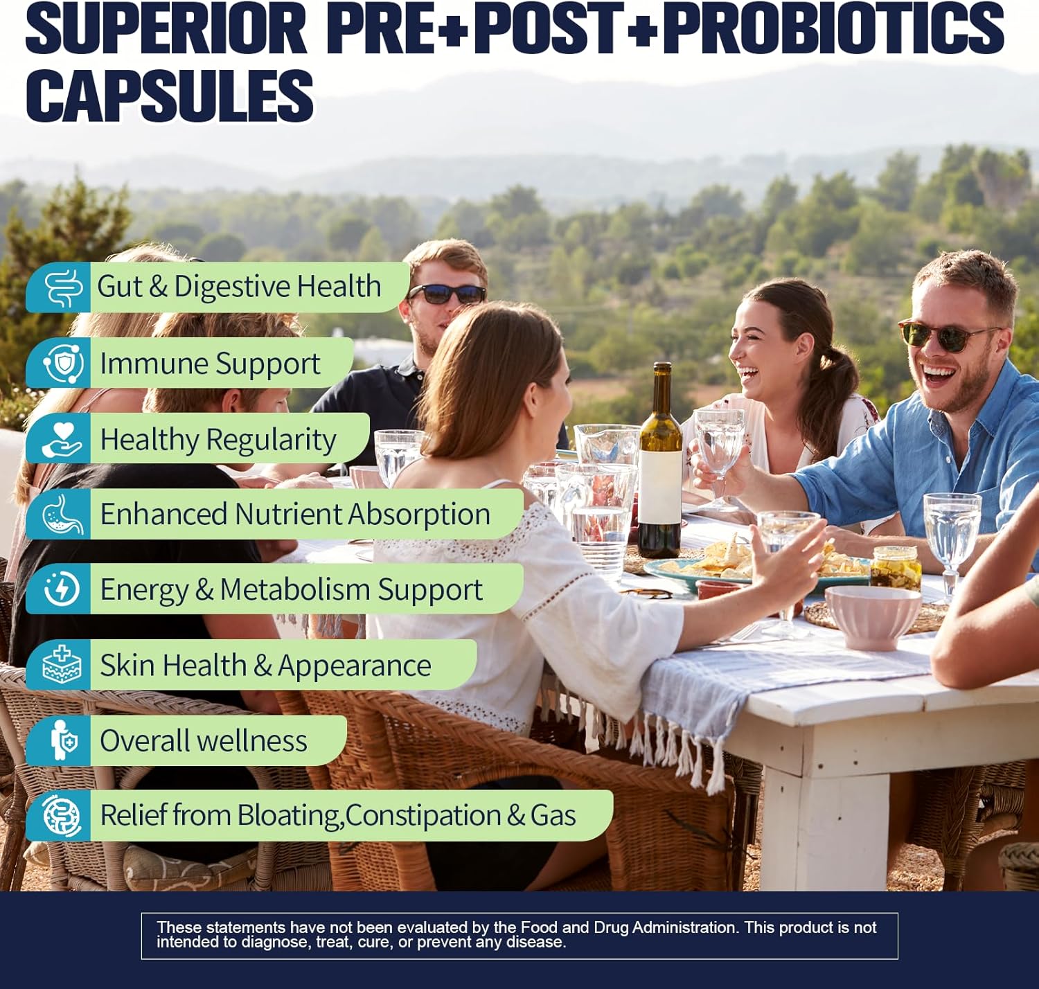 Totaria 5-in-1 60 Billion CFU Probiotic Prebiotic & Postbiotic for Women & Men, w/Digestive Enzymes, Slippery Elm, Daily Complete Gut Health, Digestive & Immune Support, 4 Month Supply, Vegan - Image 2