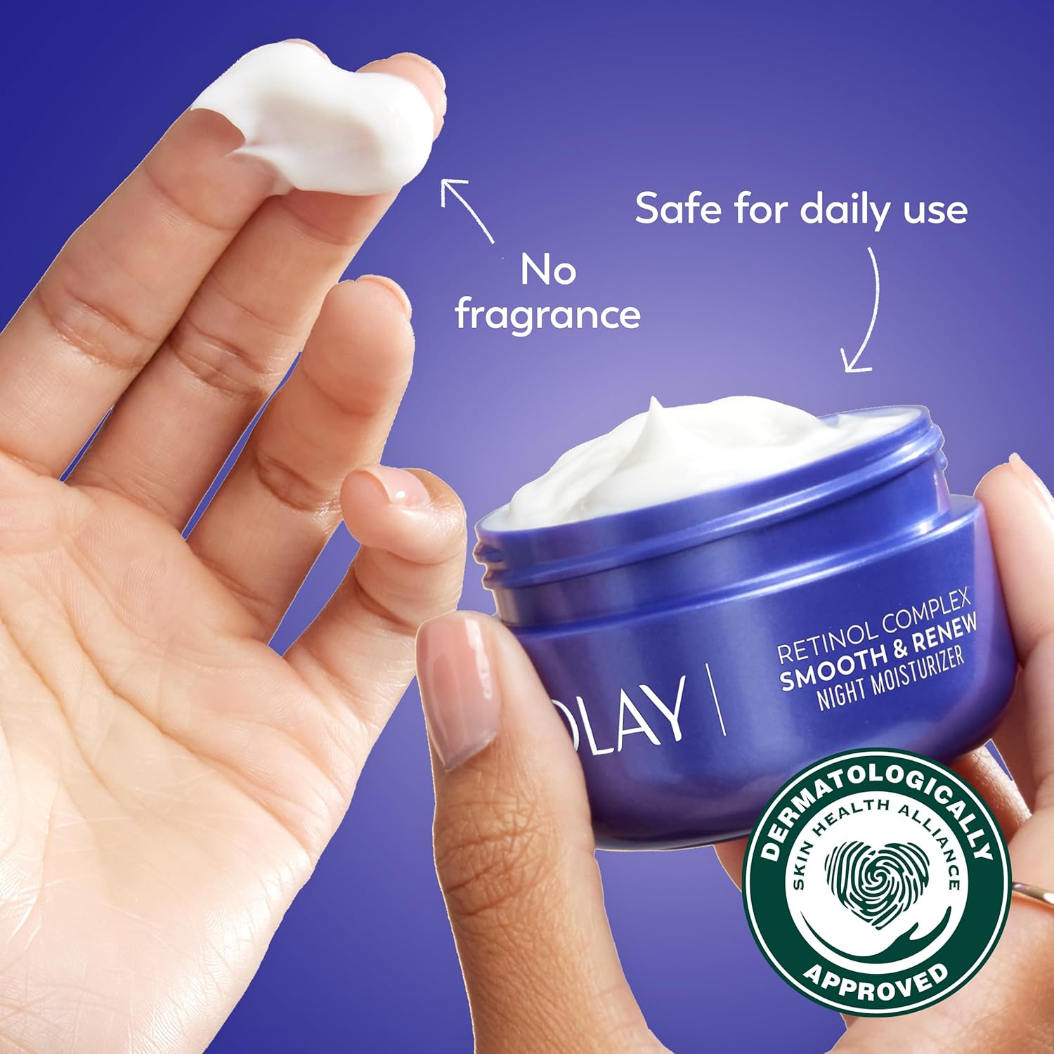 Olay Regenerist Radiance Retinol Face Moisturizer: Smooth & Renew Cream for Women - Fragrance-Free, Anti-Aging, Anti-Wrinkle, Tightening & Brightening - 2 Oz - Image 8