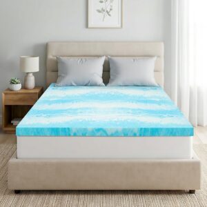 IULULU Queen Size Mattress Topper, 3 Inch Gel Memory Foam Topper, Pressure Relief & Cooling, CertiPUR-US Certified