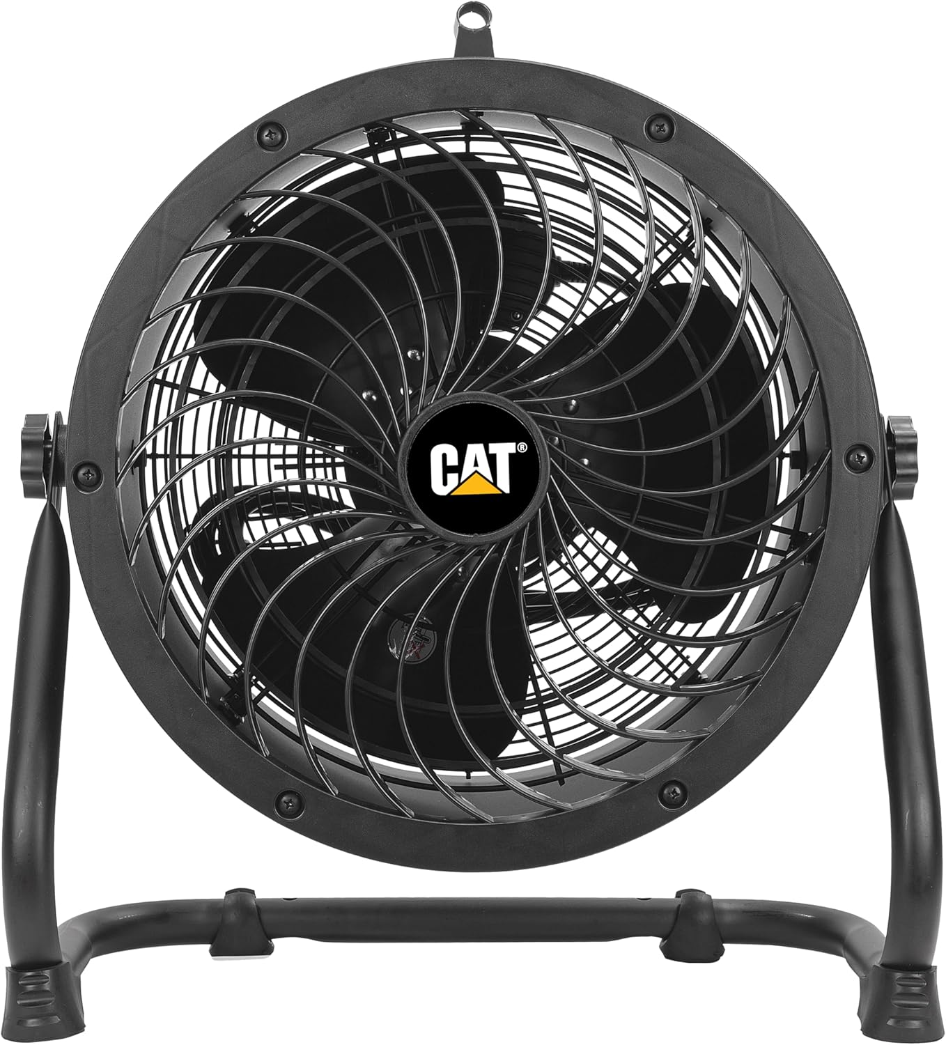 CAT fans - 14”-Blade High-Velocity Drum Fan Heavy Duty Industrial Grade (Black, 2-in-1): 2,300 CFM, 4-Speed, 360 Degree Adjustable Drum Head, Dual Ball Bearing Motor with Die-Cast Cover (HVD-14AC-BLK) - Image 6