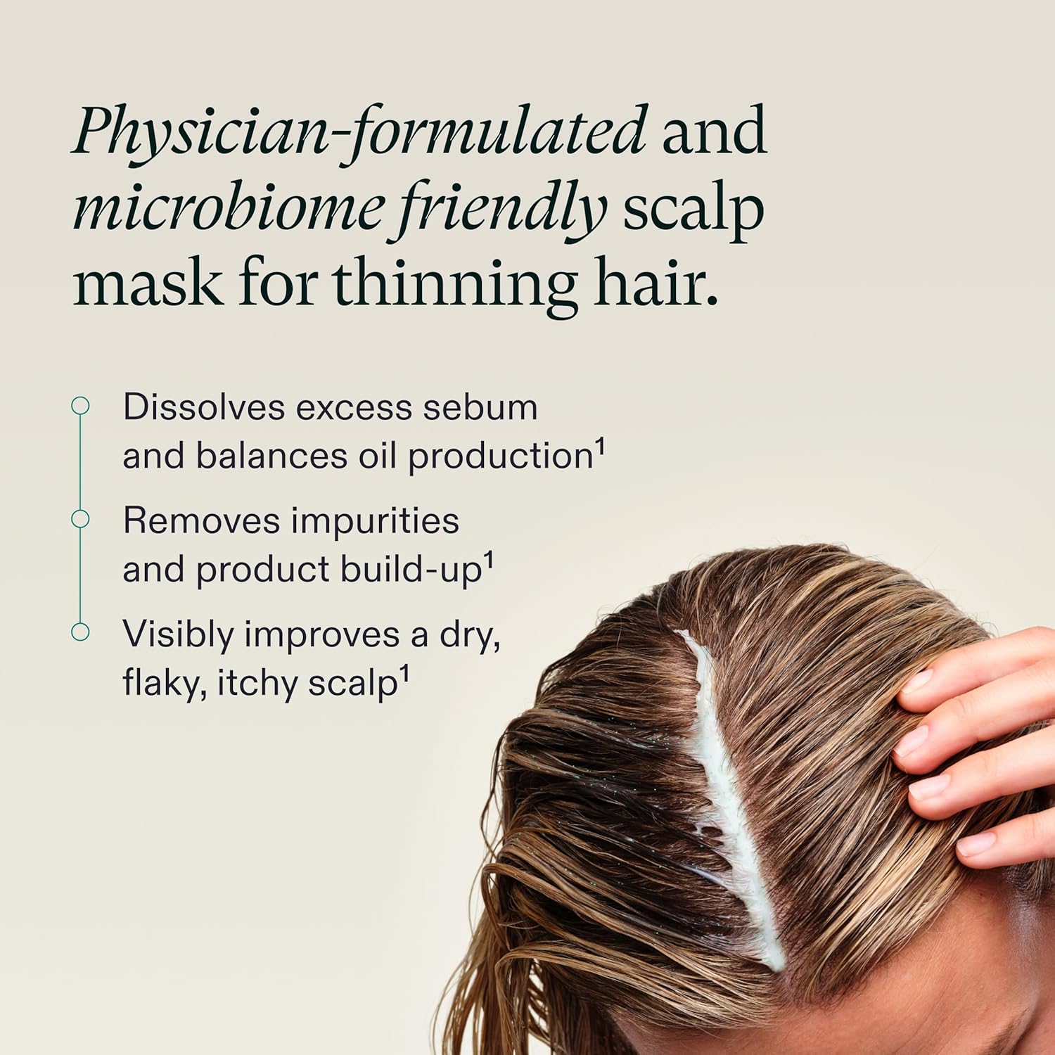 Nutrafol Exfoliating Scalp Mask, Eliminates Product Build-up and Oil for Healthier Hair and Scalp, Physician-formulated for Thinning Hair, Color and Extension Safe - 4 Fl Oz Bottle - Image 3